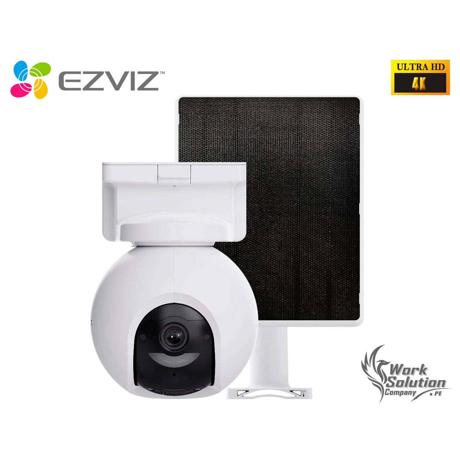 CÁMARA SEGURIDAD EZVIZ CB8 PRO 4K + PANEL SOLAR KIT 360 AUDIO DOBLE VÍA DETECCIÓN IA VEHICULAR BATERÍA SOLAR - 1