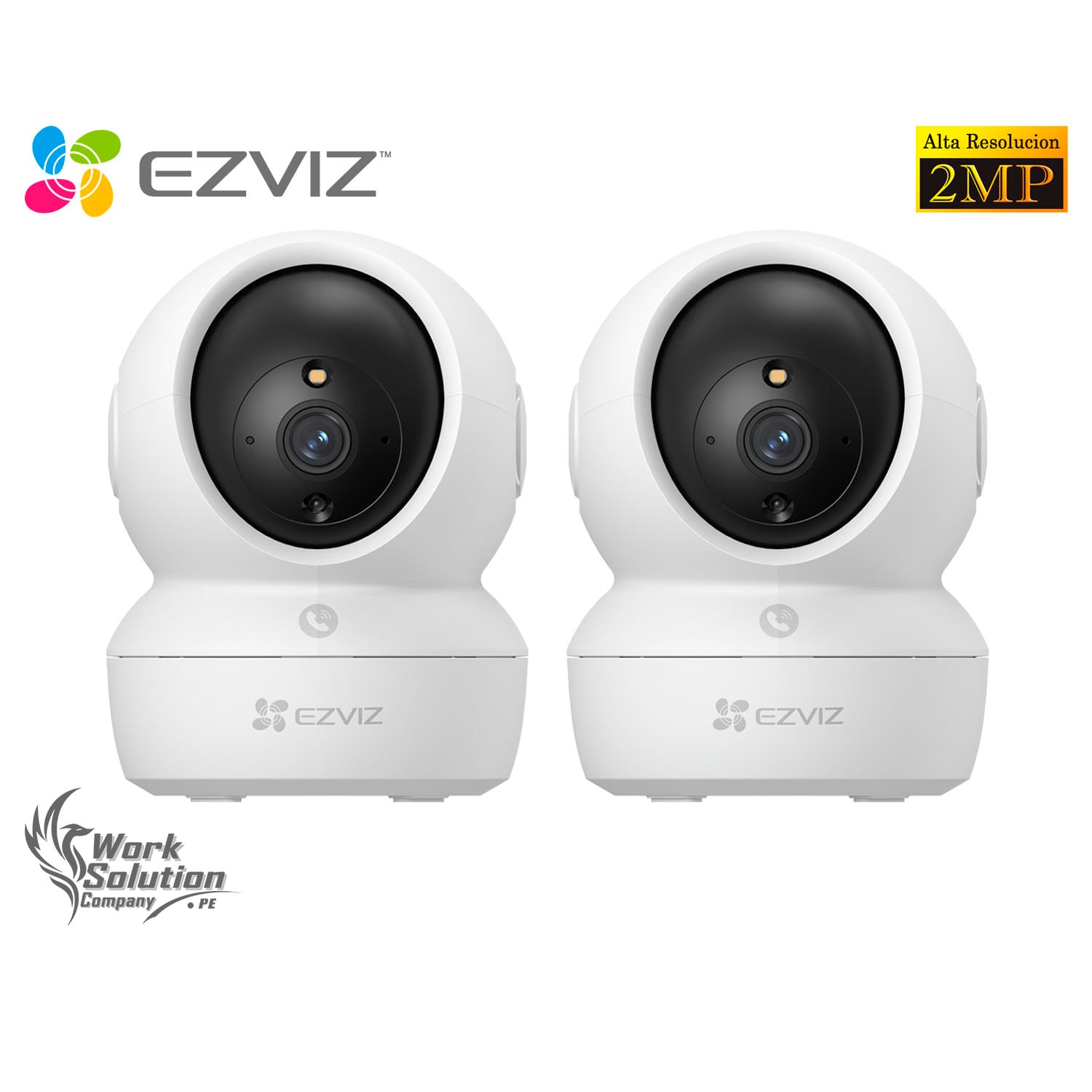 KIT 2 CÁMARA SEGURIDAD EZVIZ H6C PRO FULL HD 2MP AUDIO BIDIRECCIONAL BOTÓN LLAMADA DETECCIÓN PERSONAS - 1