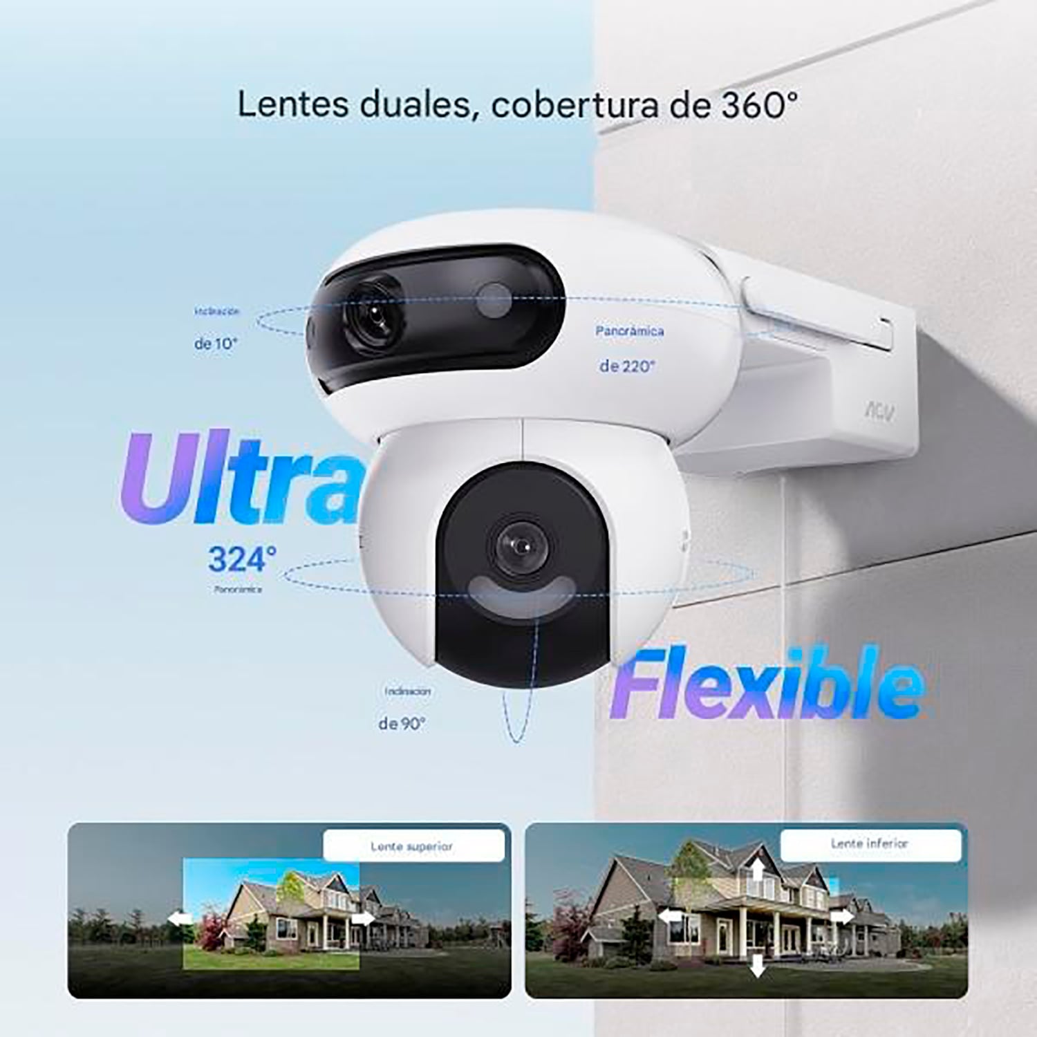 CÁMARA SEGURIDAD EZVIZ HB90 DUAL KIT 2K+ 4MP + 4MP DOBLE LENTE AUDIO 2VÍAS VISIÓN NOCHE BATERÍA PANEL SOLAR - 2