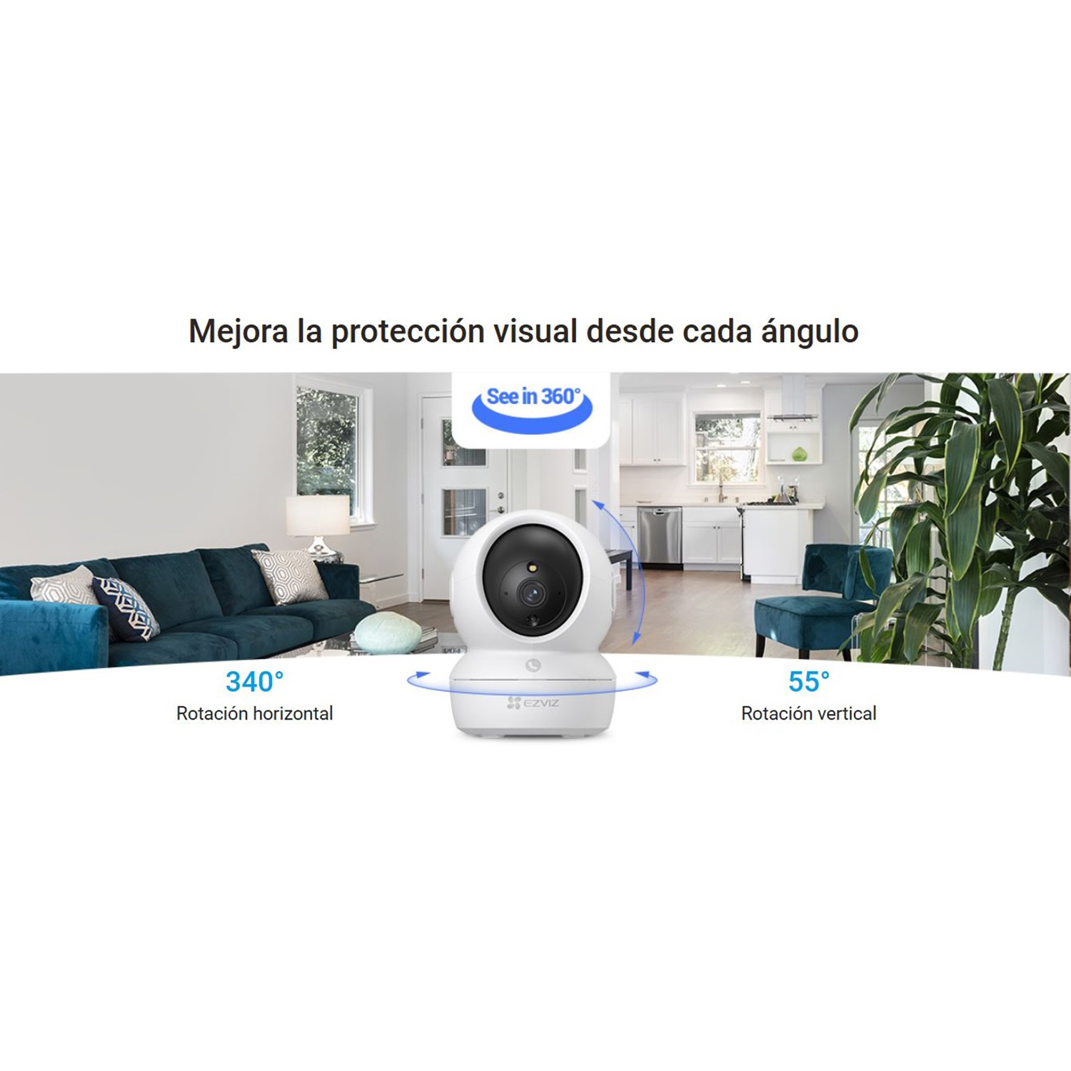KIT CÁMARA SEGURIDAD EZVIZ H6C + H1C FULL HD AUDIO BIDIRECCIONAL DETECCIÓN PERSONAS MOVIMIENTO - 2