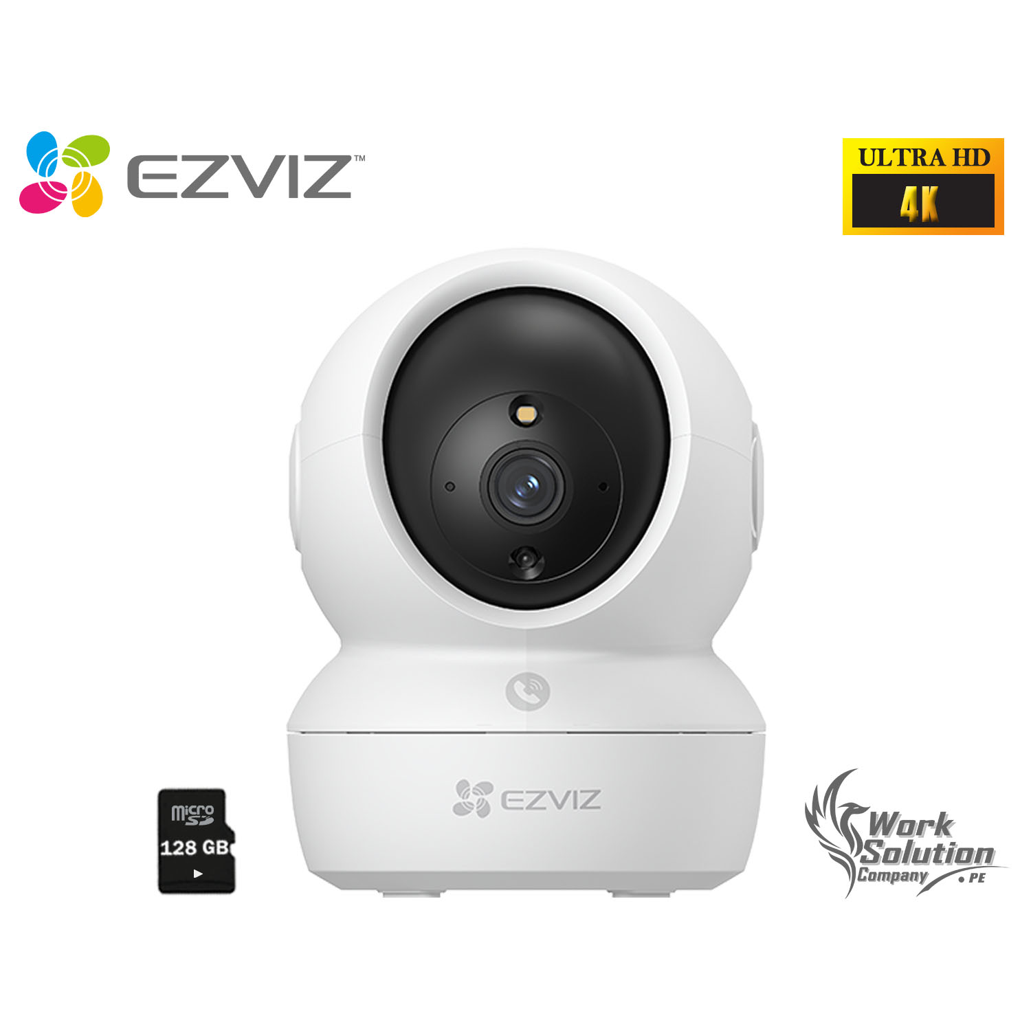 CÁMARA SEGURIDAD EZVIZ H6C PRO 4K 360 AUDIO BIDIRECCIONAL BOTÓN LLAMADA DETECCIÓN PERSONAS SONIDO 128GB - 1