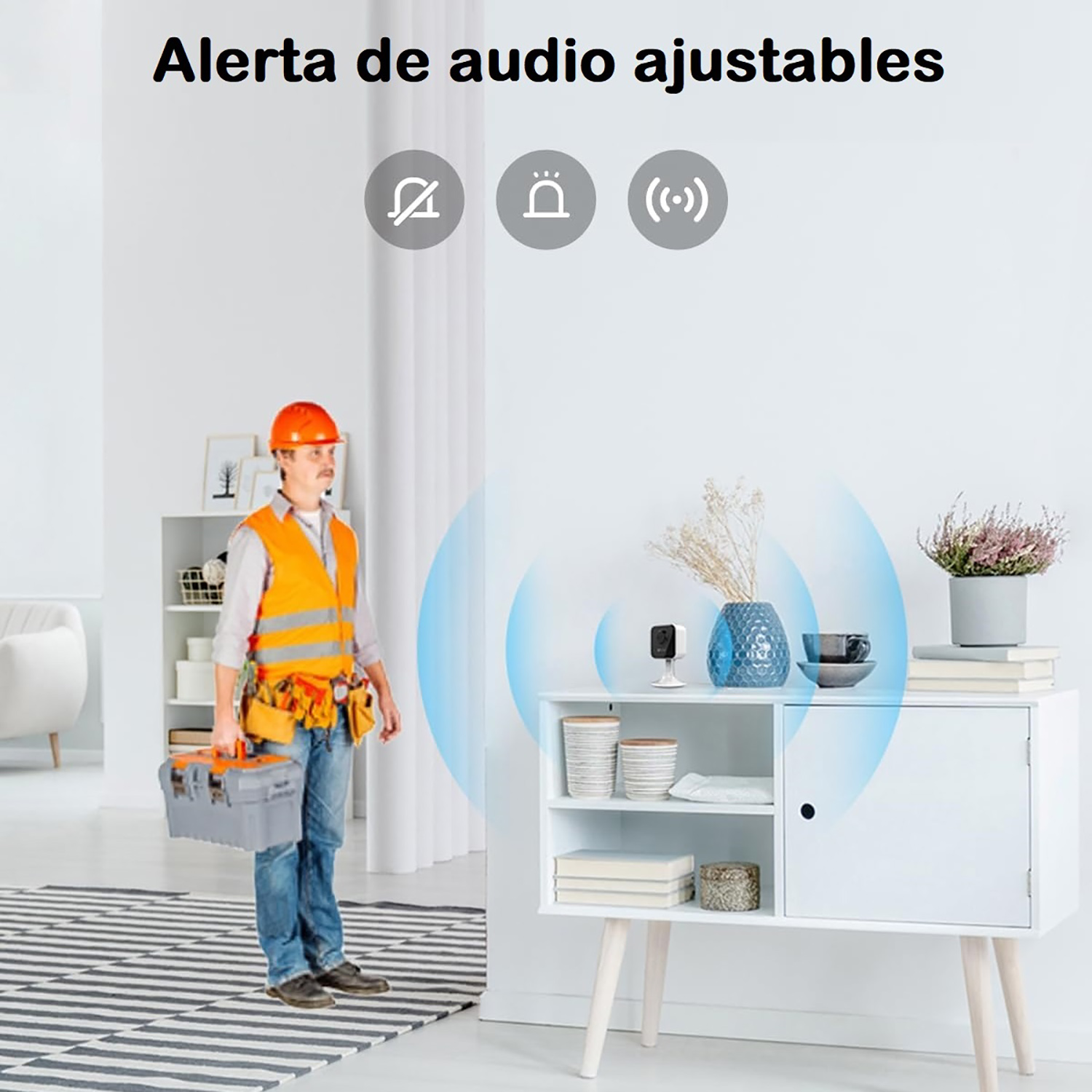 KIT CÁMARA SEGURIDAD EZVIZ H6C + H1C FULL HD AUDIO BIDIRECCIONAL DETECCIÓN PERSONAS MOVIMIENTO 128GB - 6