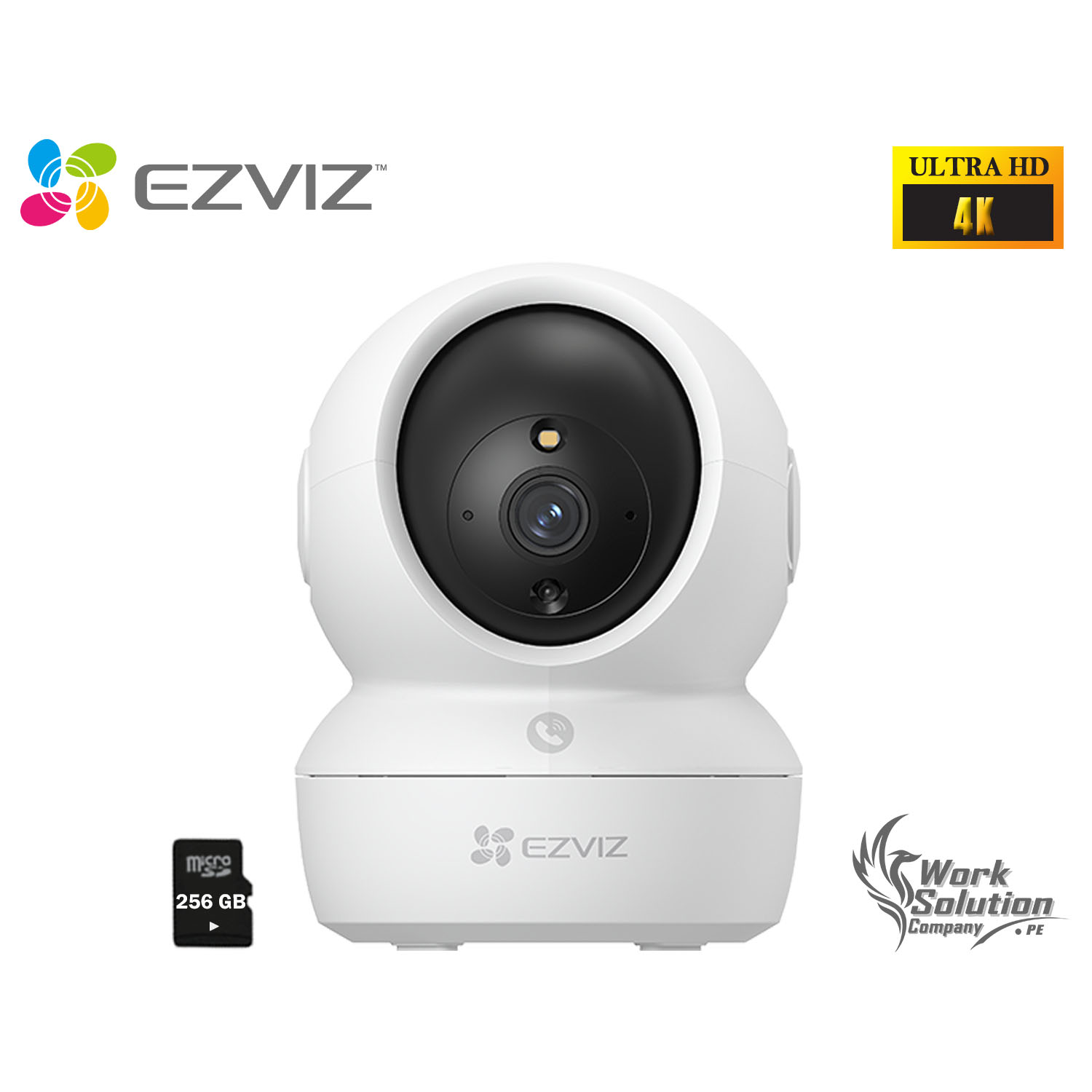 CÁMARA SEGURIDAD EZVIZ H6C PRO 4K 360 AUDIO BIDIRECCIONAL BOTÓN LLAMADA DETECCIÓN PERSONAS SONIDO 256GB - 1