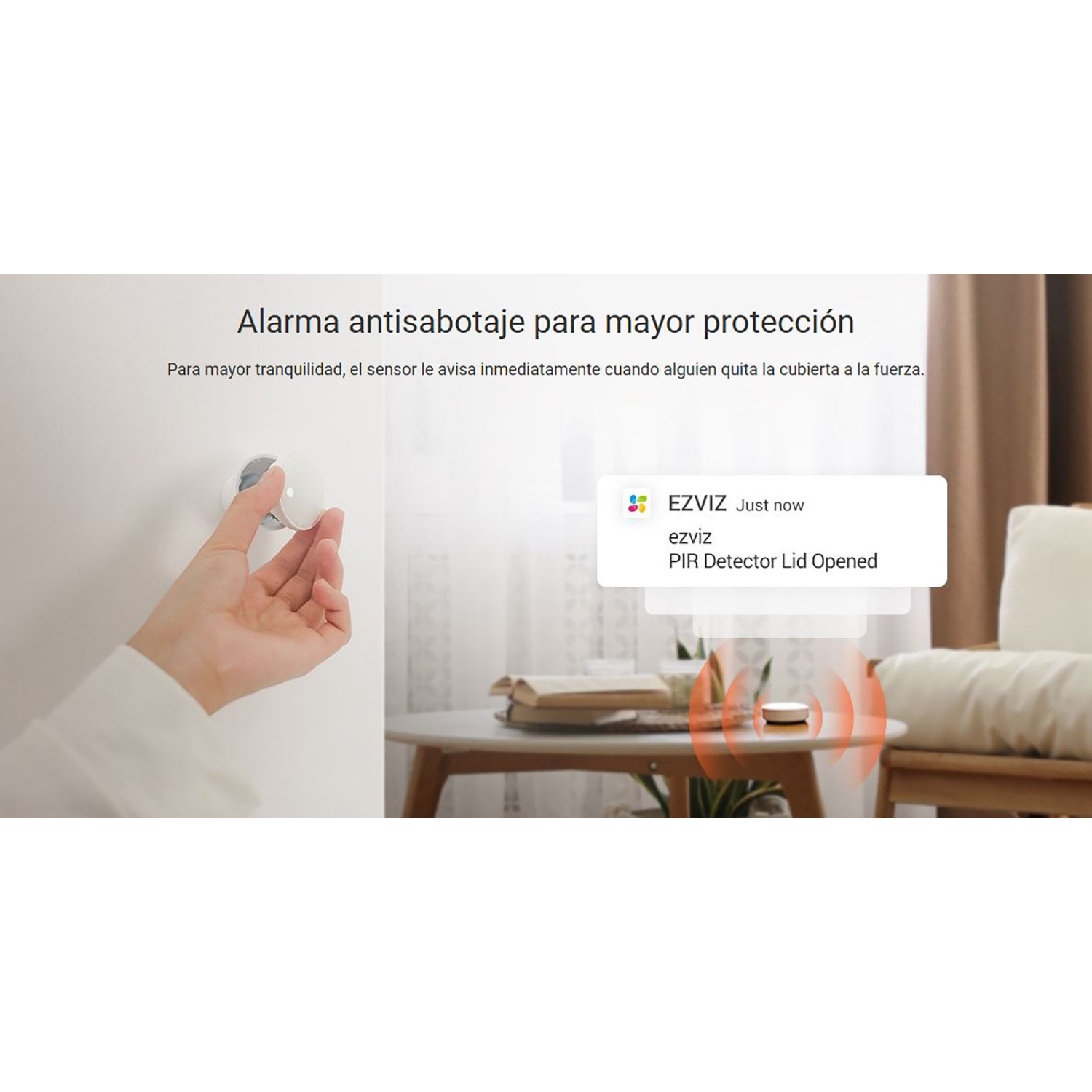 SENSOR DE MOVIMIENTO EZVIZ T1C DETECCIÓN HUMANA GIRO 360 ALCANCE 7MTRS - 3