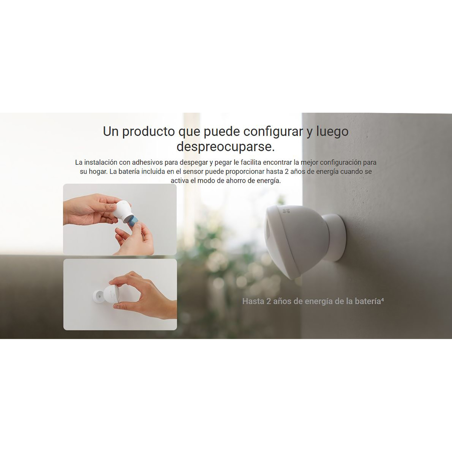 SENSOR DE MOVIMIENTO EZVIZ T1C DETECCIÓN HUMANA GIRO 360 ALCANCE 7MTRS - 4