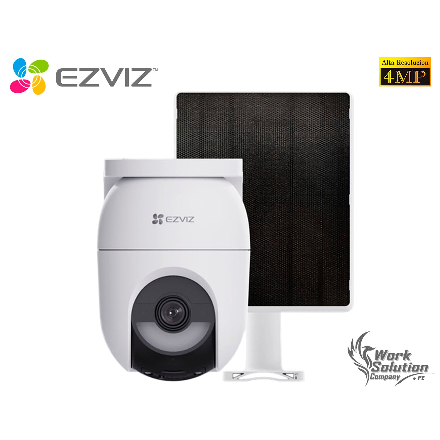 CÁMARA SEGURIDAD EZVIZ CB8 LITE 4MP + PANEL SOLAR KIT AUDIO DOBLE VÍA NOCHE COLOR DEFENSA ACTIVA BATERÍA RECARGABLE - 1