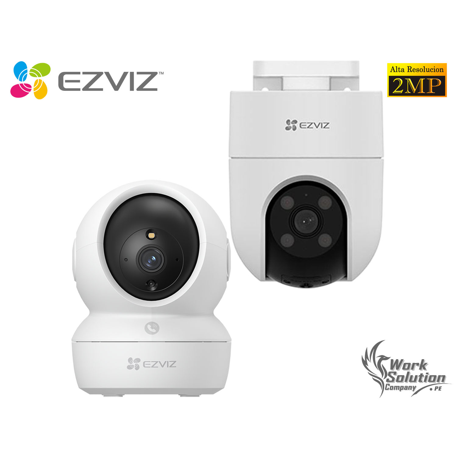 KIT CÁMARA SEGURIDAD EZVIZ H6C + H8C FULL HD 360 AUDIO BIDIRECCIONAL NOCHE COLOR DETECCIÓN PERSONAS - 1