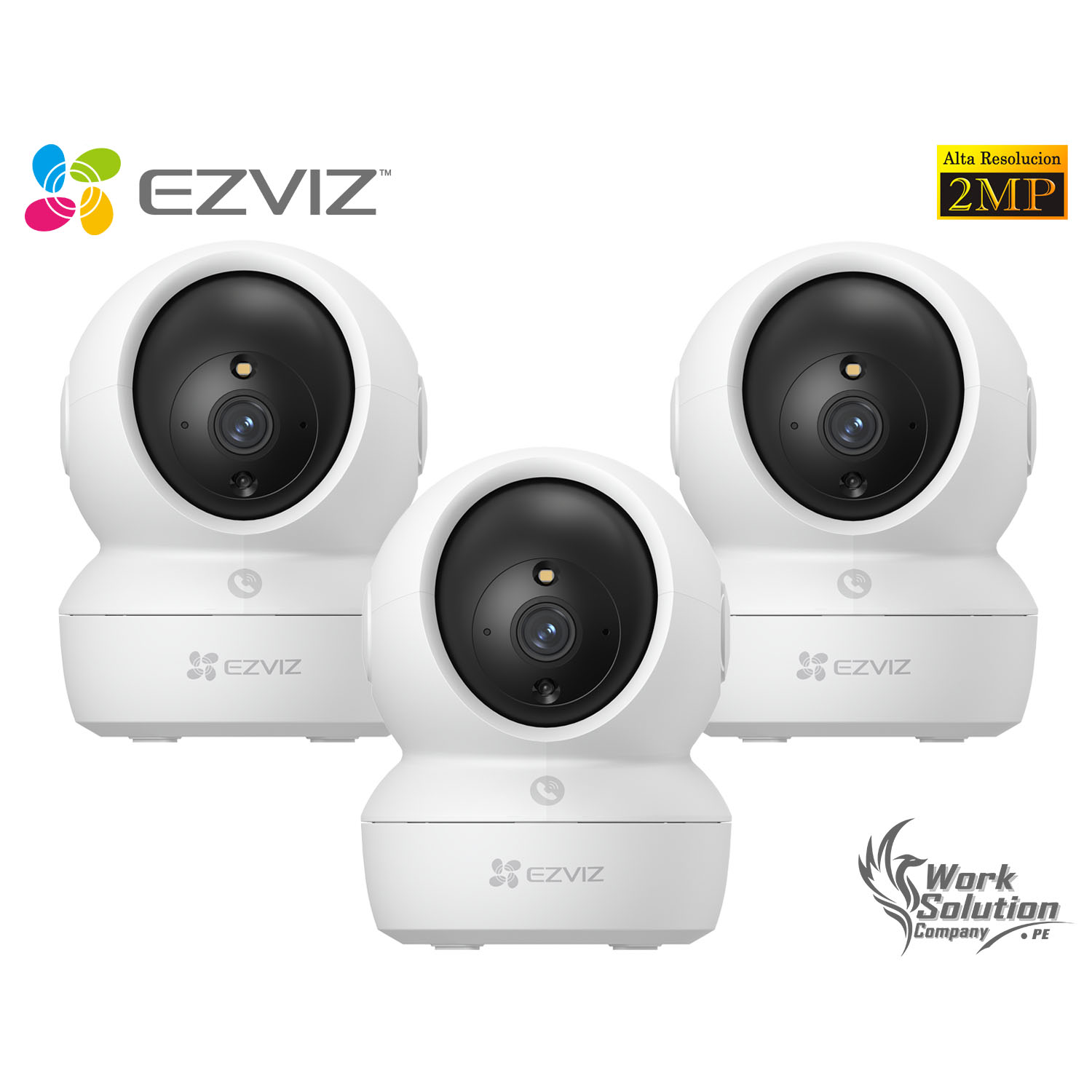 KIT 3 CÁMARA SEGURIDAD EZVIZ H6C PRO FULL HD 2MP AUDIO BIDIRECCIONAL BOTÓN LLAMADA DETECCIÓN PERSONAS - 1