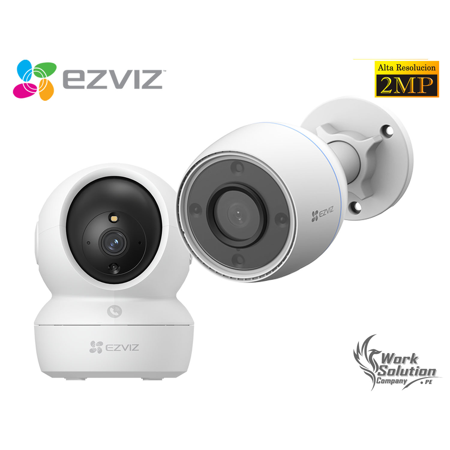 KIT CÁMARA SEGURIDAD EZVIZ H6C + H3C FULL HD 360 AUDIO 2VÍAS DETECCIÓN MOVIMIENTO VISIÓN NOCTURNA - 1