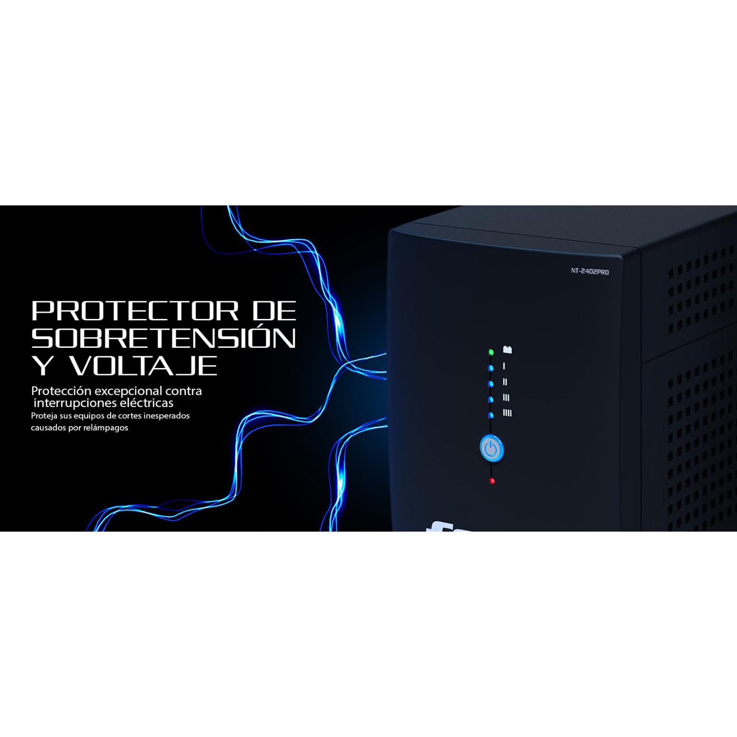 FORZA - UPS INTERACTIVA NT-2402PRO 2400VA/1200W 220V 10 SALIDAS - 3