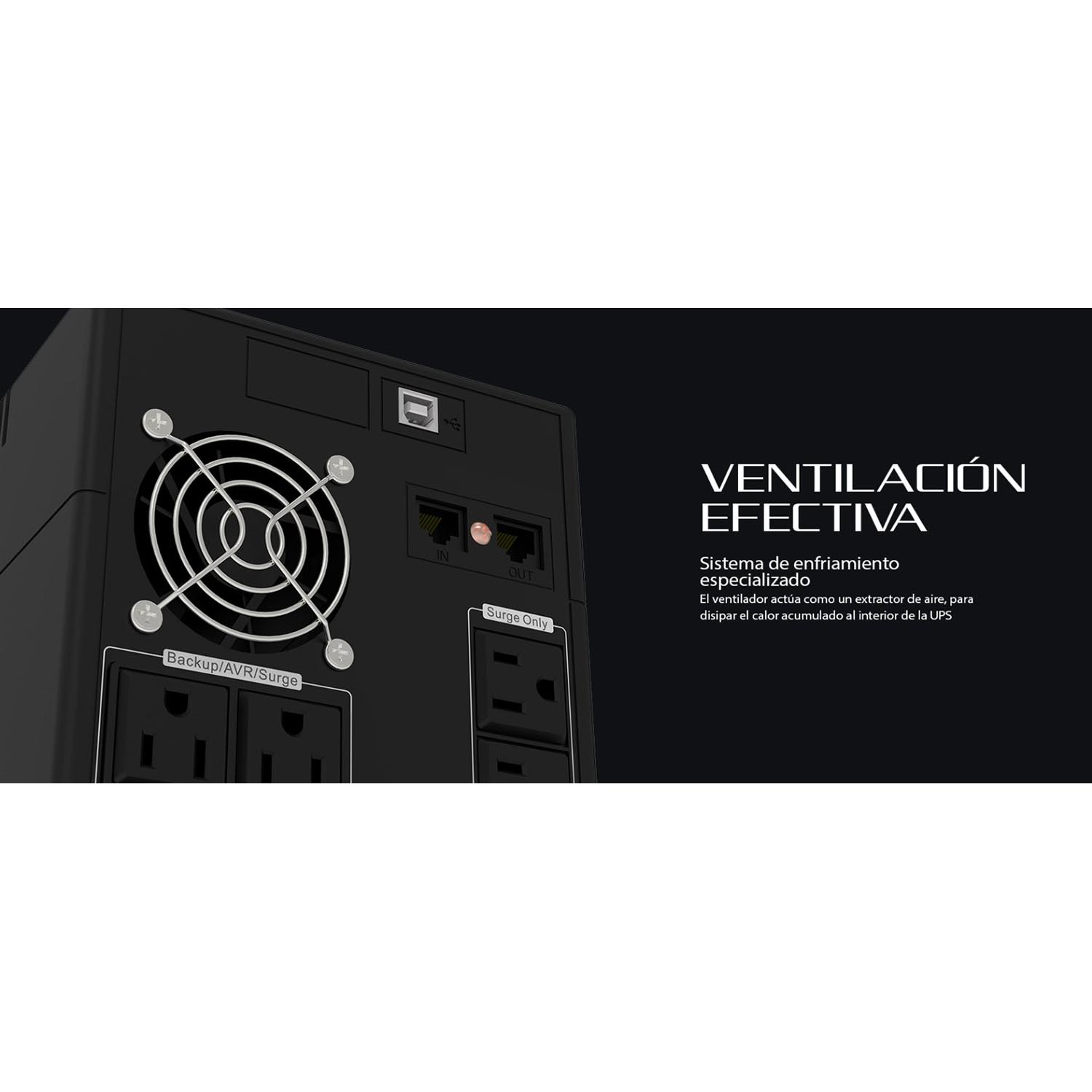 FORZA - UPS INTERACTIVA NT-2402PRO 2400VA/1200W 220V 10 SALIDAS - 5
