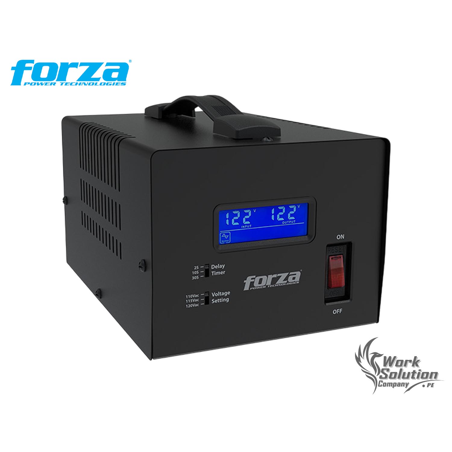 FORZA - REGULADOR AUTOMÁTICO DE VOLTAJE FVR-6002 6000VA/3000W 3 SALIDAS - 1