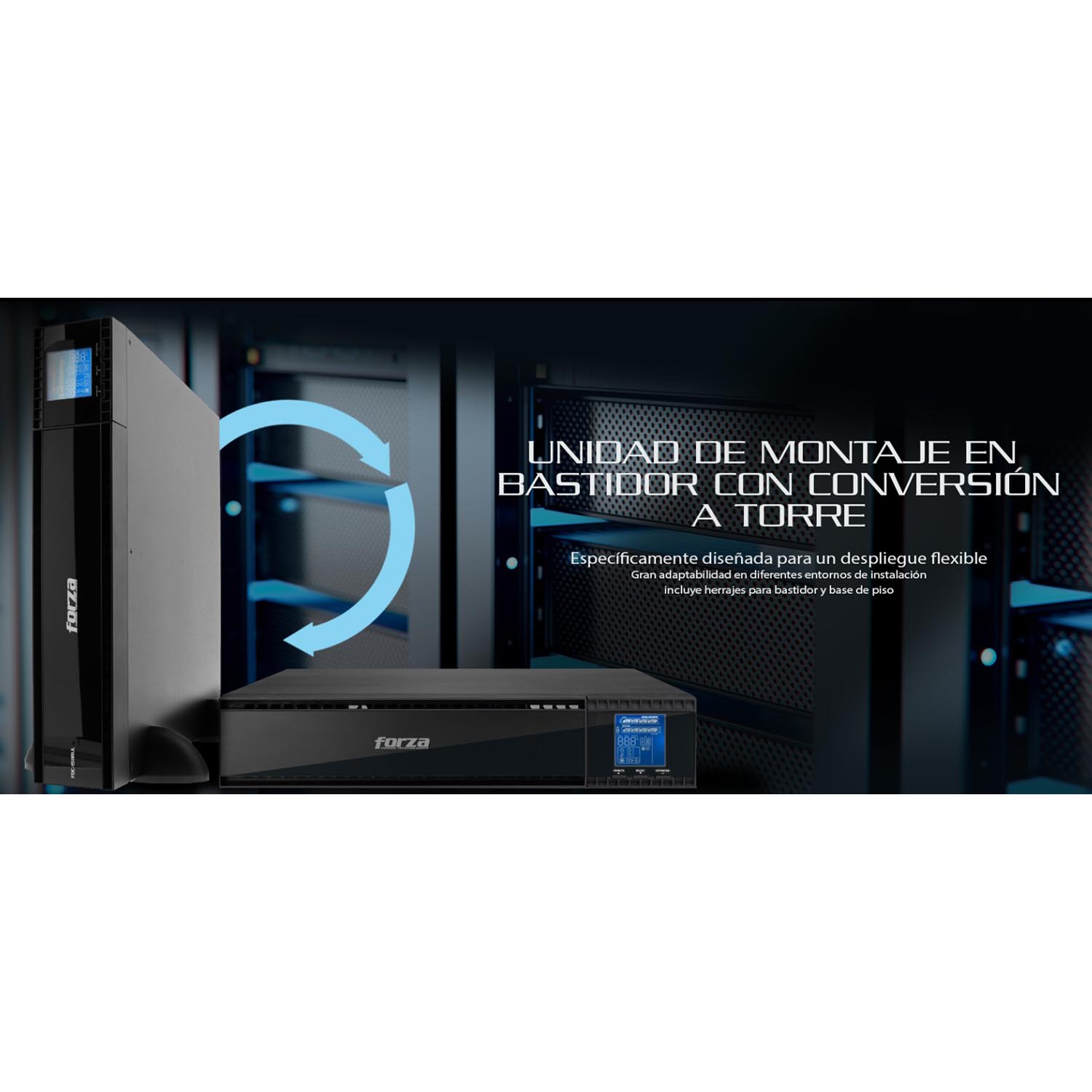 FORZA - UPS EN LÍNEA FDC-1502R 1500VA/1350W 4 SALIDAS DOBLE CONVERSIÓN - 3