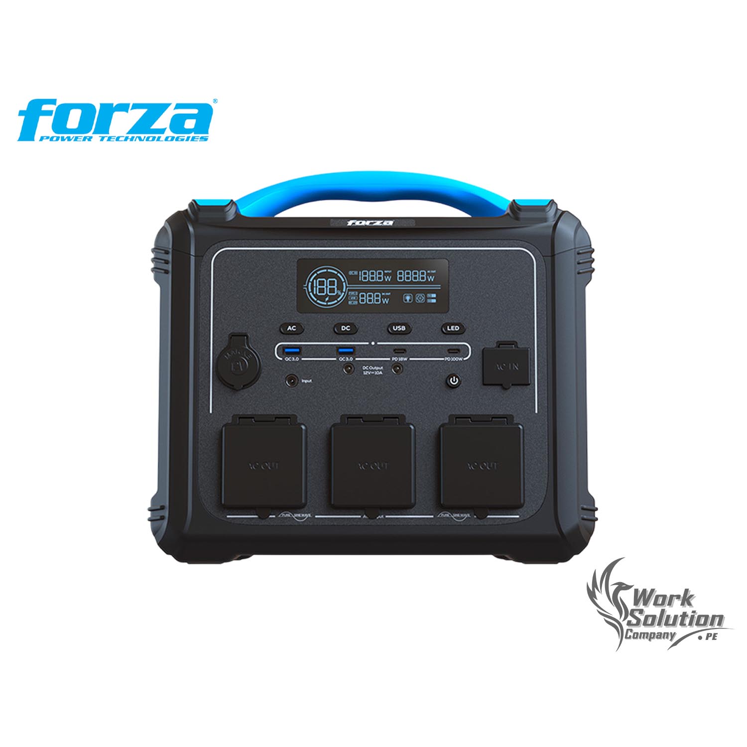 FORZA - GENERADOR ELÉCTRICO TITAN FPP-T1202 PORTÁTIL 10PUERTO 1200W LMFP - 1