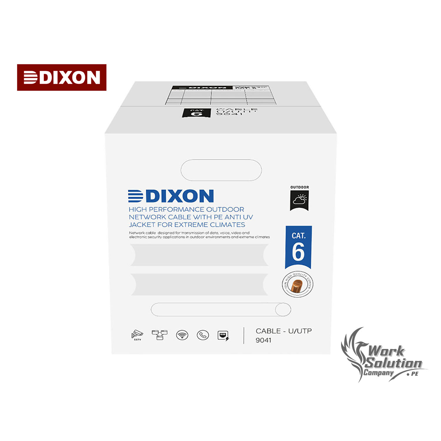 DIXON - ROLLO CABLE UTP CAT. 6 X CAJA SERIE 9041 EXTERIOR 305M - 1