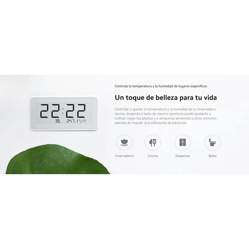 SENSOR SMART TEMPERATURA Y HUMEDAD XIAOMI MONITOR CLOCK RELOJ DIGITAL - 2