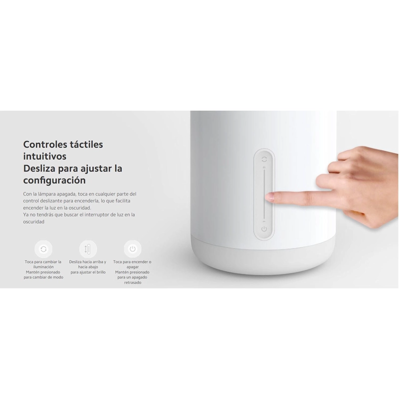 LÁMPARA INTELIGENTE XIAOMI BEDSIDE LAMP 2 LUZ SUAVE NIVEL BRILLO CONTROL VOZ - 4