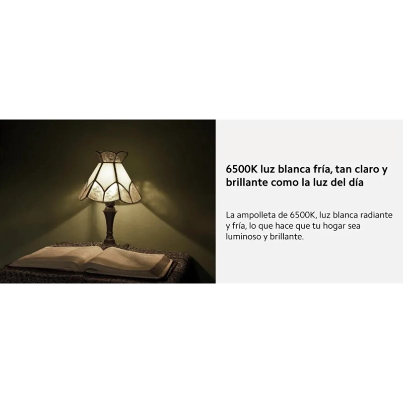 FOCO INTELIGENTE XIAOMI LED BLANCA FRÍA 6500 K 810 LM CONTROL VOZ APP - 2