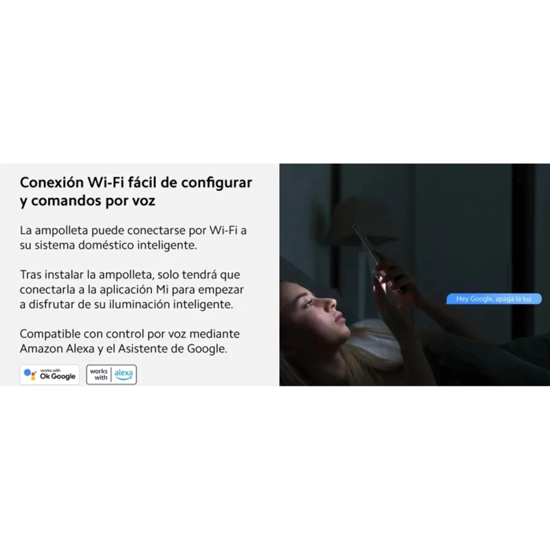 FOCO INTELIGENTE XIAOMI LED BLANCA FRÍA 6500 K 810 LM CONTROL VOZ APP - 4