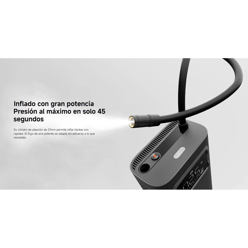 COMPRESOR DE AIRE XIAOMI 2 PRO INFLADO 45SEG PRESIÓN 150PSI LUZ LED EMERGENCIA - 2