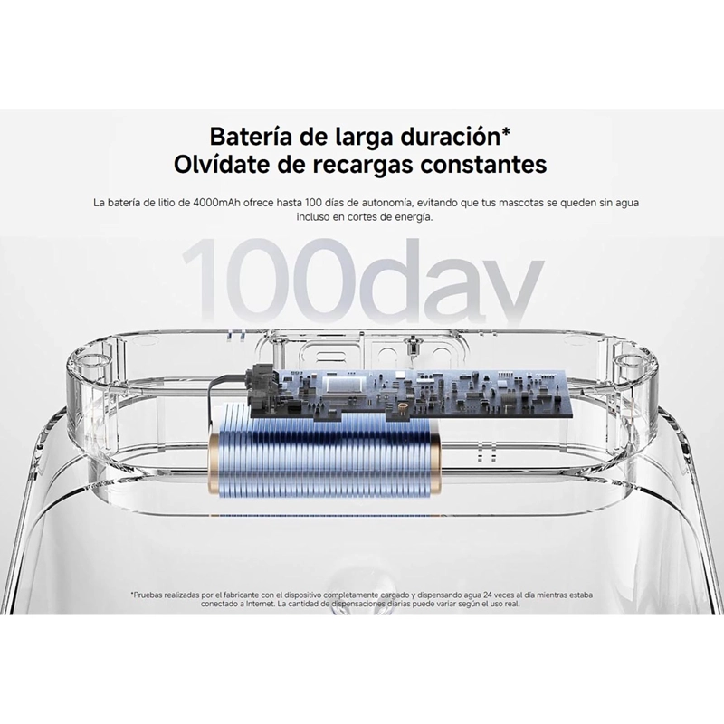 DISPENSADOR AGUA MASCOTAS XIAOMI PET FOUNTAIN 2 3L CONTROL APP INALÁMBRICO - 4