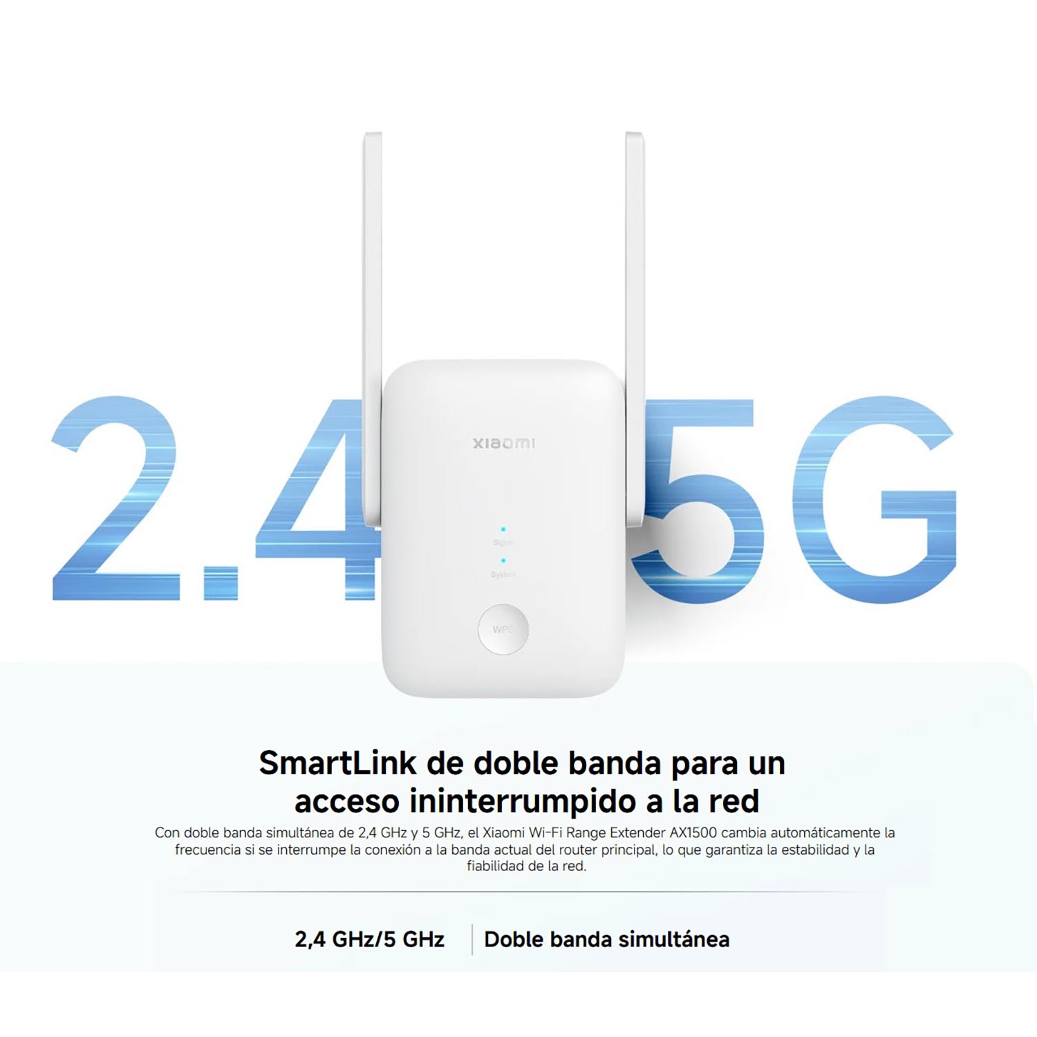 EXTENSOR DE RANGO WI-FI XIAOMI AX1500 DOBLE BANDA EASYMESH - 4