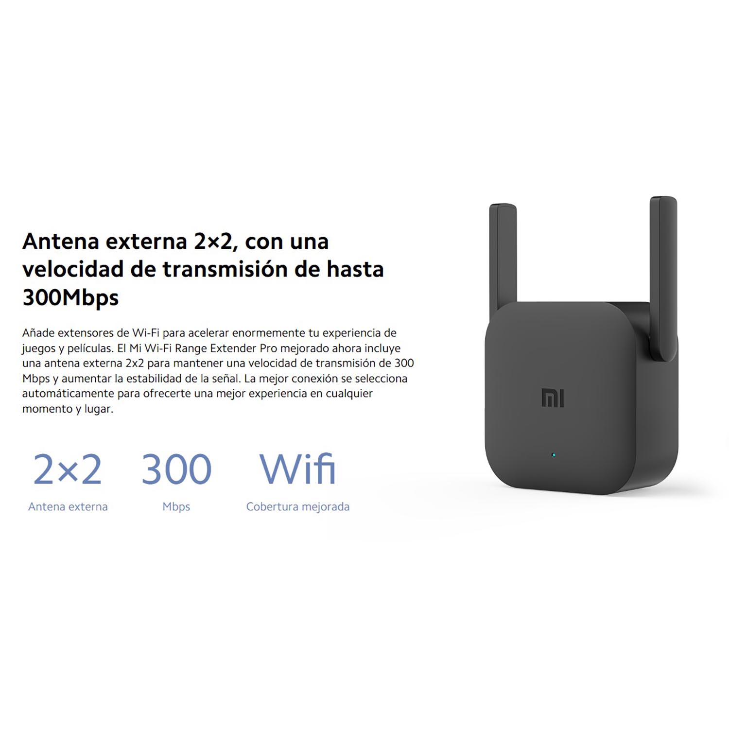 EXTENSOR DE RANGO WI-FI XIAOMI PRO BANDA 2,4 GHZ - 2