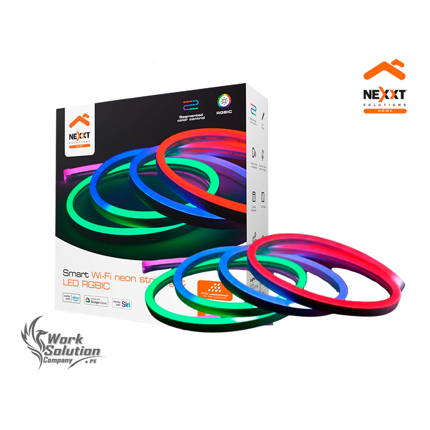 CINTA LUZ NEÓN LED NEXXT NHB-S616 SMART RGBIC BRILLO REGULABLE CONTROL DE COLOR IP65 - 1