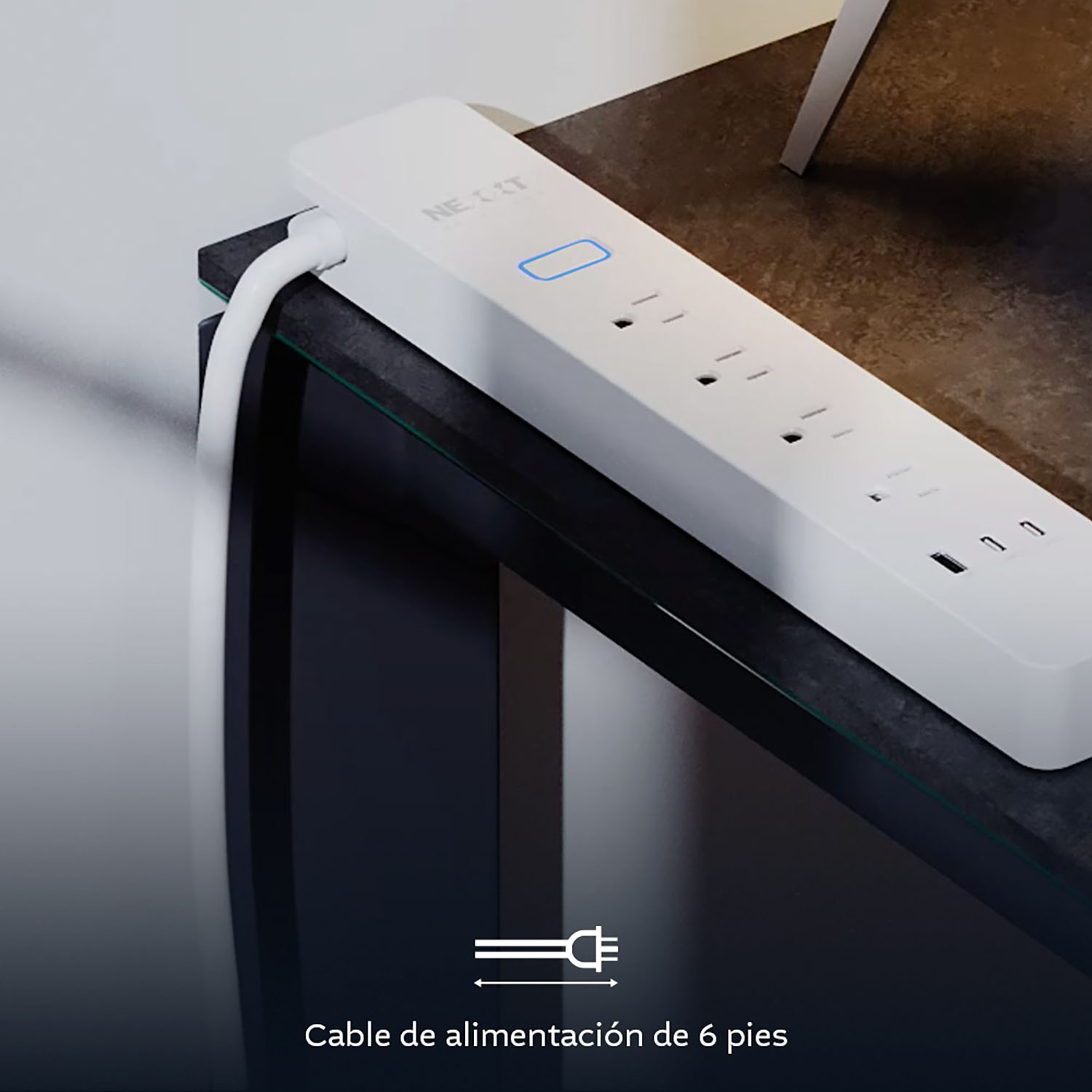 REGLETA INTELIGENTE NEXXT NHP-E710 4 SALIDAS NEMA 5-15R 3 USB TEMPORIZADOR - 3