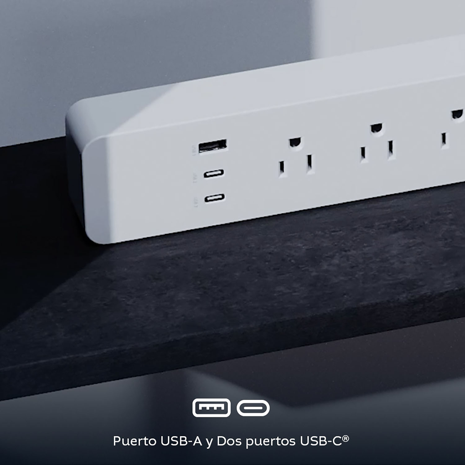 REGLETA INTELIGENTE NEXXT NHP-E710 4 SALIDAS NEMA 5-15R 3 USB TEMPORIZADOR - 5