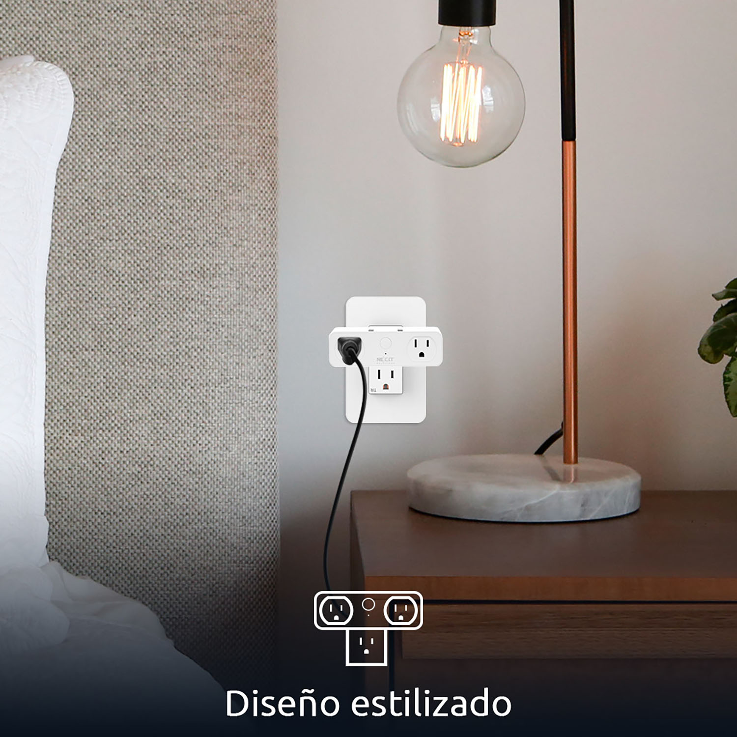ENCHUFE INTELIGENTE NEXXT NHP-D610 2 SALIDAS NEMA 5-15R 2 USB CONTROL VOZ - 3