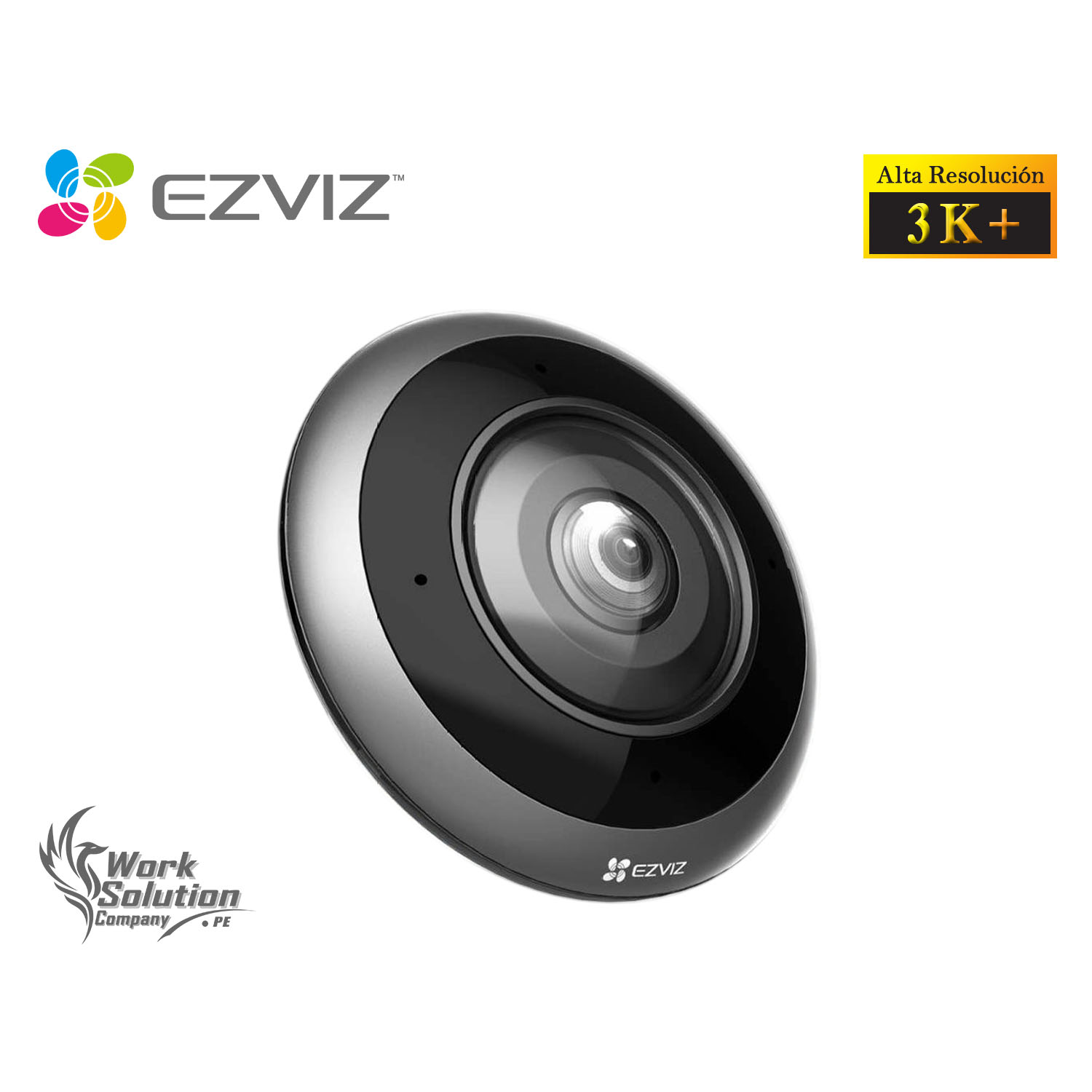 CÁMARA SEGURIDAD OJO DE PEZ EZVIZ E4P 3K+ CAPACIDAD 256GB DETECCIÓN IA HUMANA VISIÓN 360 AUDIO BIDIRECCIONAL - 1