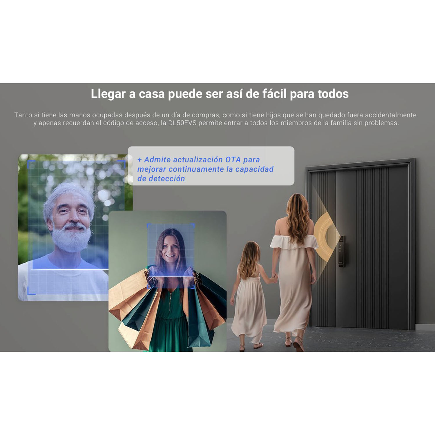 CERRADURA INTELIGENTE EZVIZ DL50FVS RECONOCIMIENTO FACIAL MÚLTIPLE MÉTODO DE DESBLOQUEO PANTALLA - 2