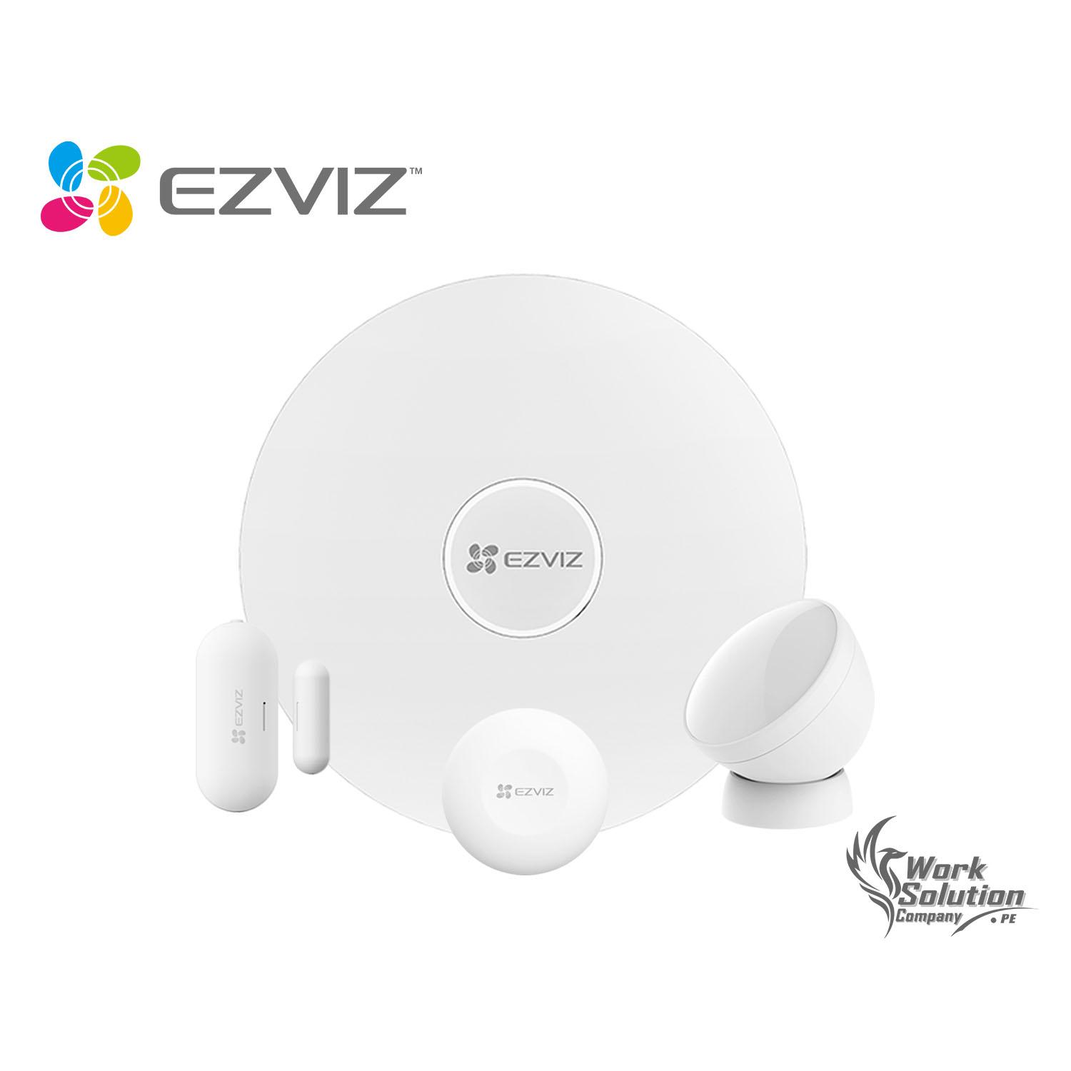 KIT SENSORES INALÁMBRICO EZVIZ CS-Tx A3 HUB CENTRAL SENSOR CONTACTO MOVIMIENTO BOTÓN EMERGENCIA - 1