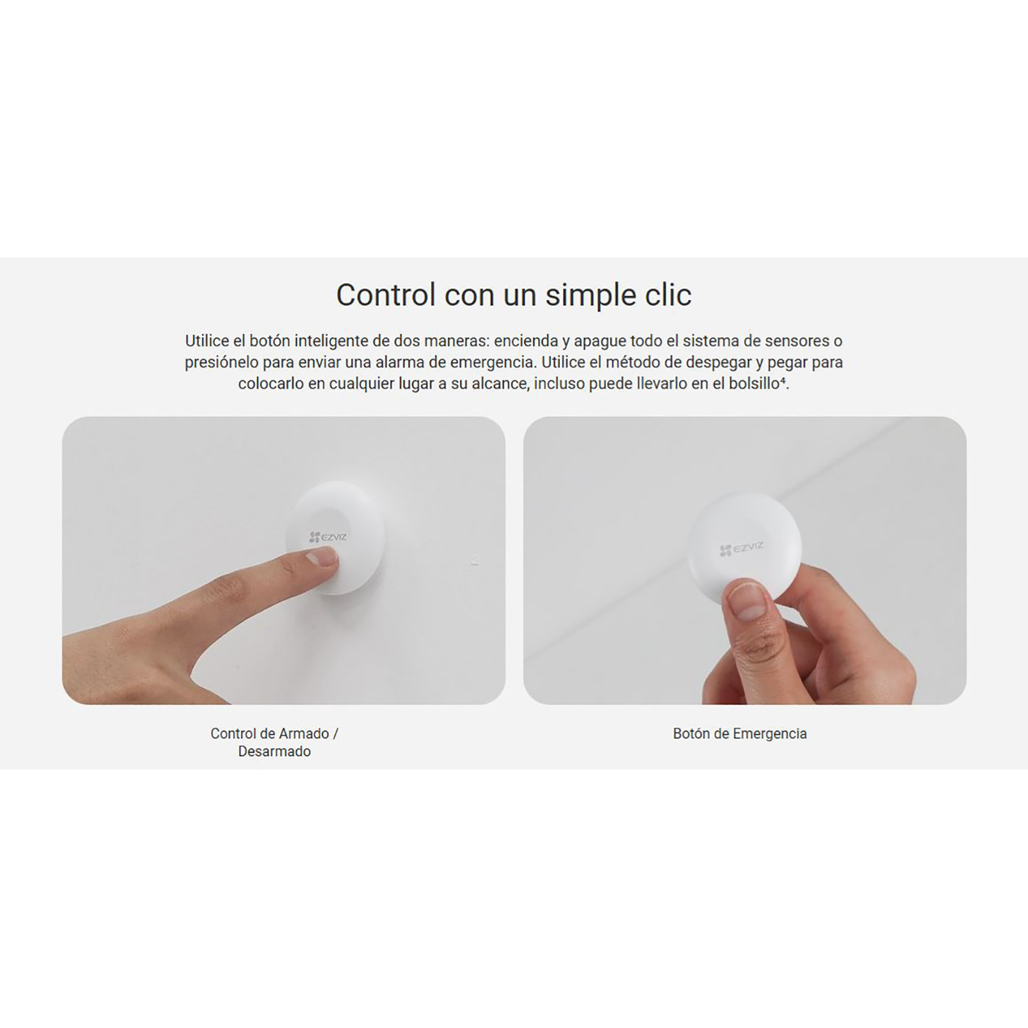 KIT SENSORES INALÁMBRICO EZVIZ CS-Tx A3 HUB CENTRAL SENSOR CONTACTO MOVIMIENTO BOTÓN EMERGENCIA - 5