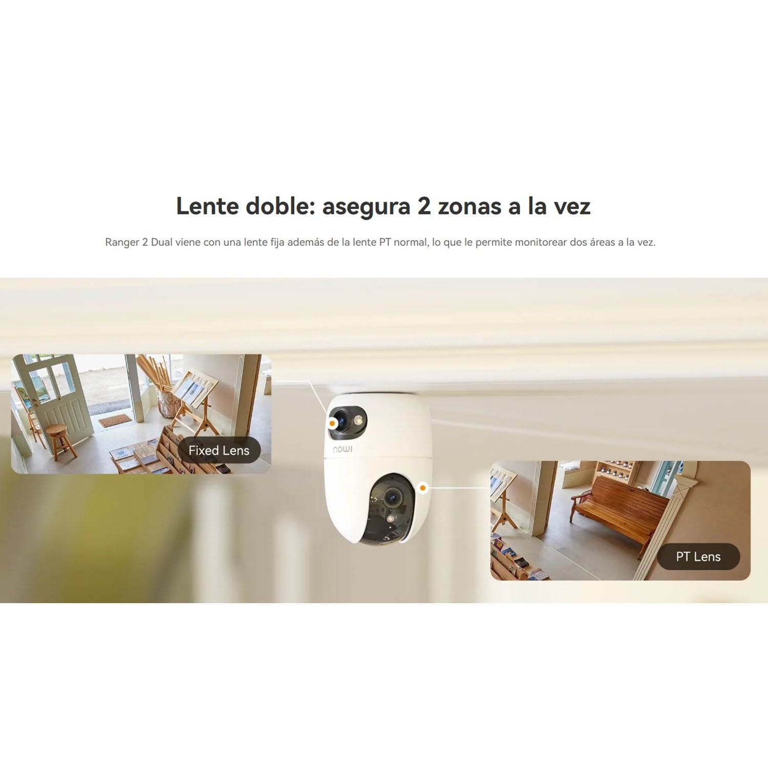 CÁMARA SEGURIDAD IMOU RANGER 2 DUAL 10MP 5MP + 5MP SD 128GB DOBLE LENTE DETECCIÓN IA BOTÓN LLAMADA - 3