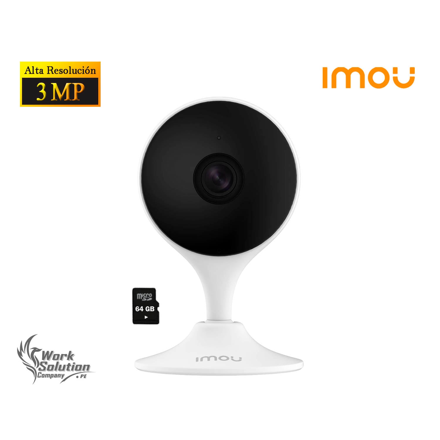 CÁMARA SEGURIDAD IMOU CUE 2 3MP + SD 64GB DETECCIÓN MOVIMIENTO AUDIO BIDIRECCIONAL SIRENA - 1