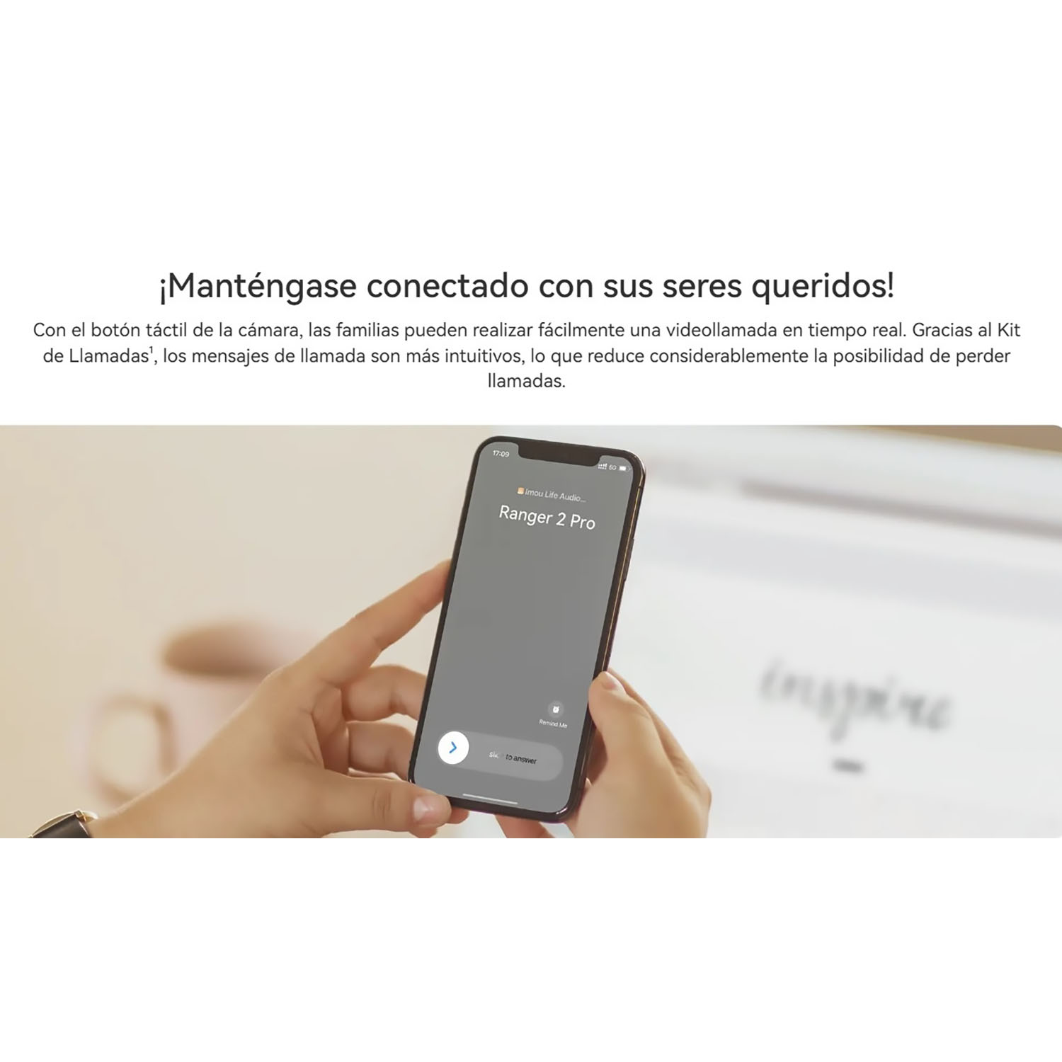 CÁMARA SEGURIDAD IMOU RANGER 2 PRO 3MP + SD 64GB DETECCIÓN RUIDO VISIÓN 360 BOTÓN LLAMADA APP - 4