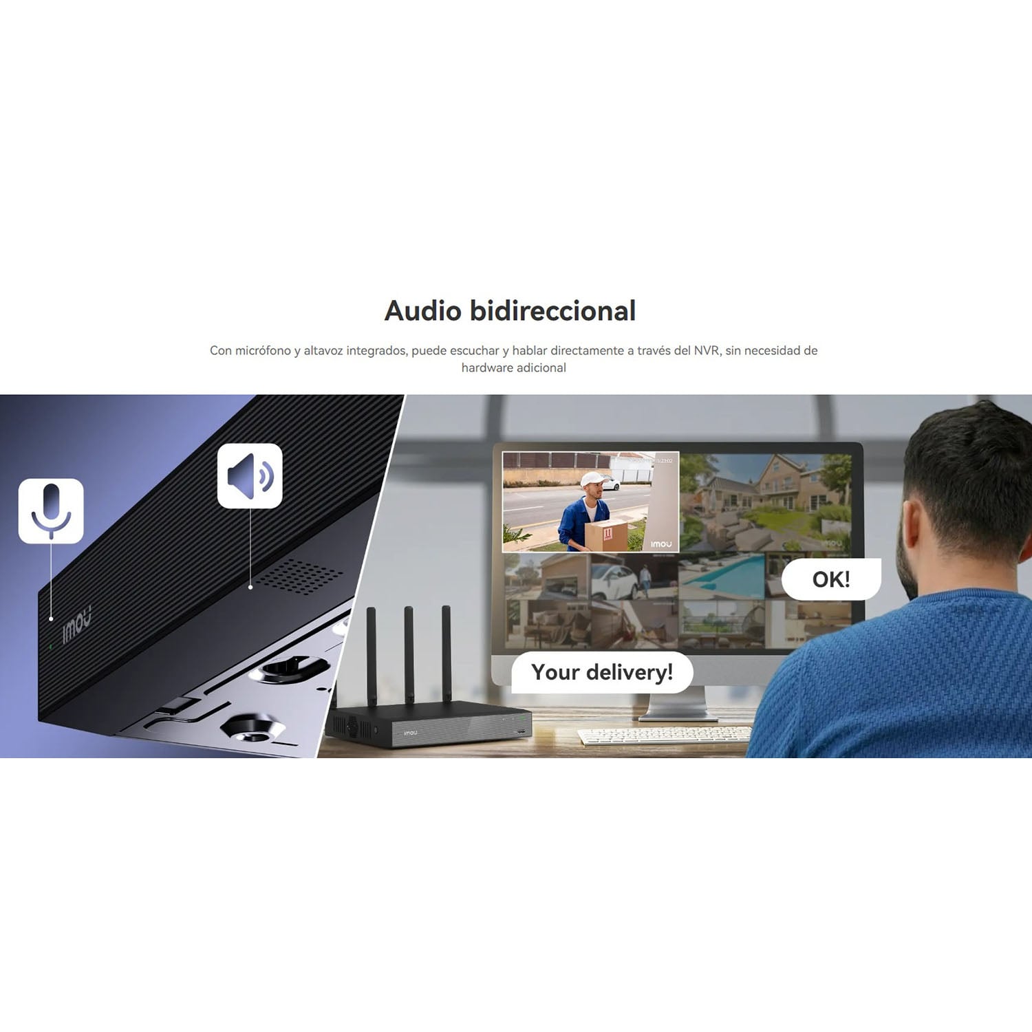 GRABADOR NVR IMOU N118W 18 CANALES WIFI CONVERSACIÓN BIDIRECCIONAL 4K HDMI COMPATIBILIDAD ONVIF 2TB - 4