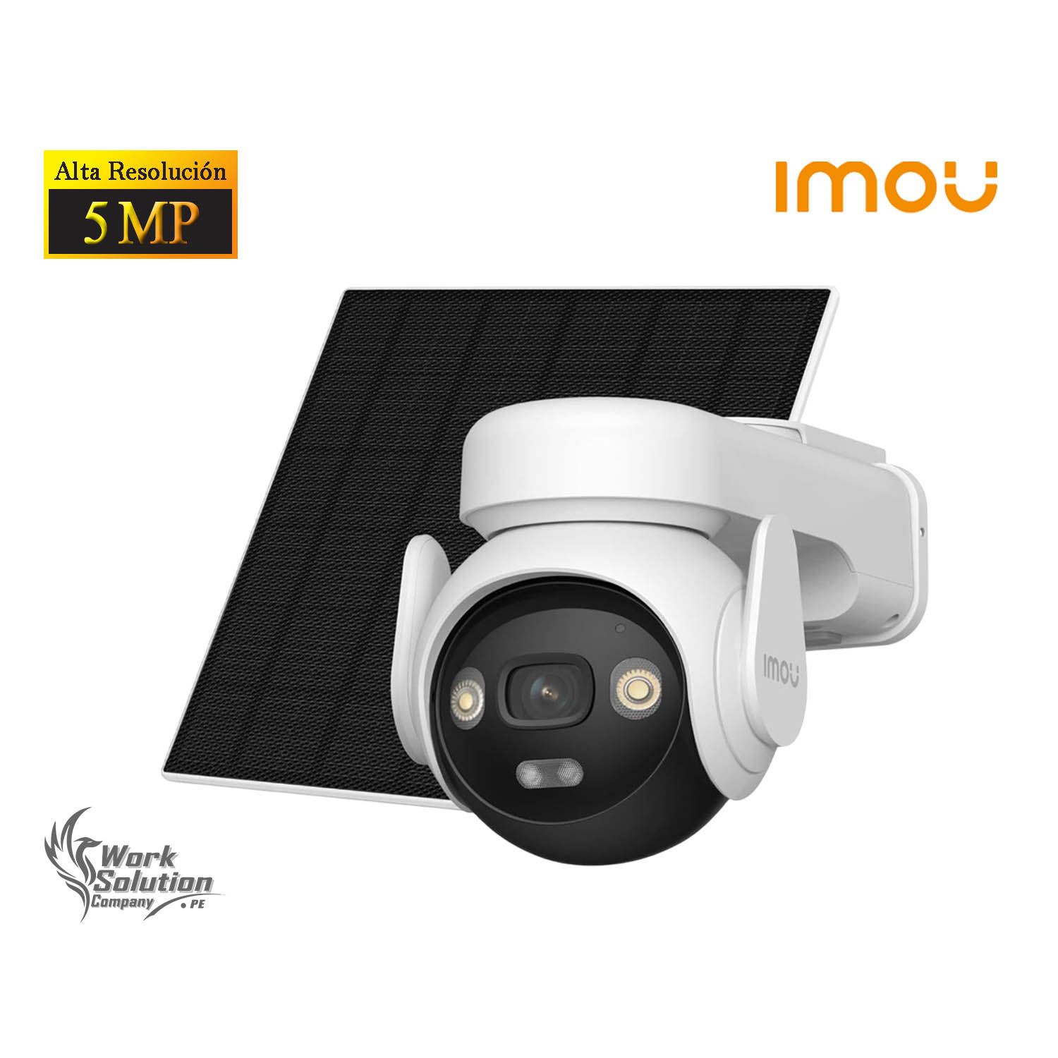 CÁMARA SEGURIDAD IMOU AOV PT 5MP CAPACIDAD 512GB 4G WIFI DETECCIÓN HUMANA DISUACIÓN ACTIVA BATERÍA PANEL SOLAR - 1