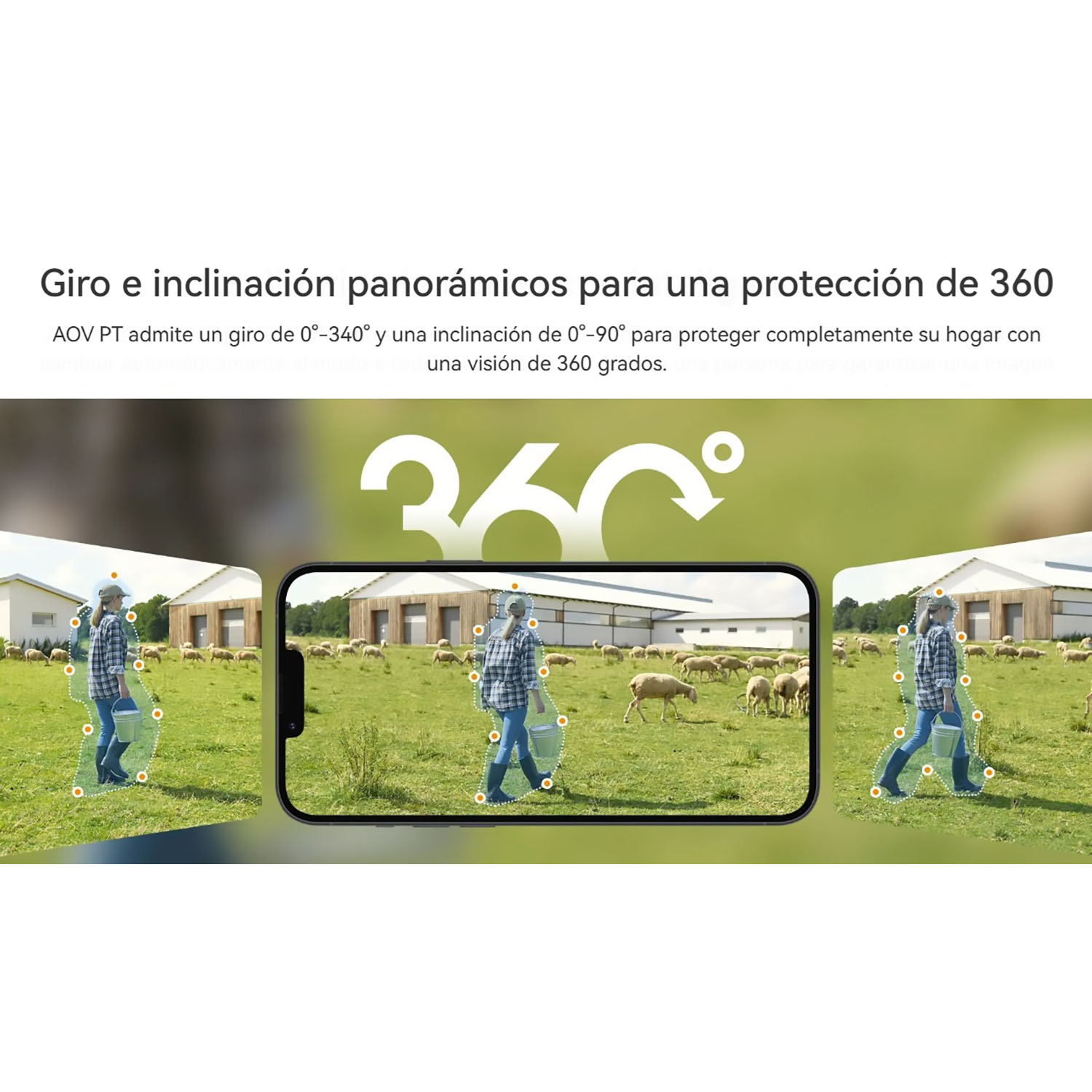CÁMARA SEGURIDAD IMOU AOV PT 5MP CAPACIDAD 512GB 4G WIFI DETECCIÓN HUMANA DISUACIÓN ACTIVA BATERÍA PANEL SOLAR - 2