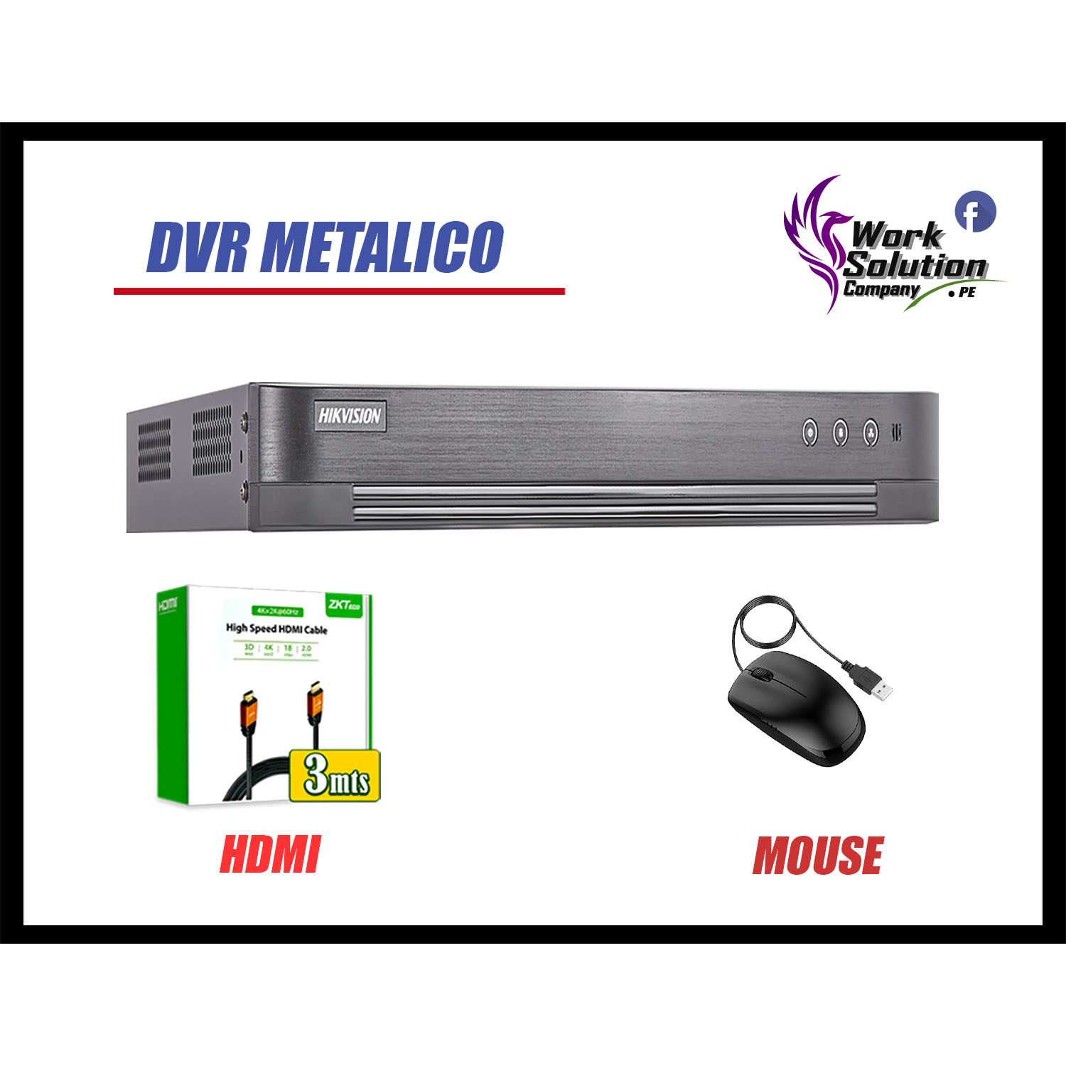 CÁMARA SEGURIDAD HIKVISION KIT 4 FULL HD AUDIO INCORPORADO DISCO 1TB HDMI 3M - 3