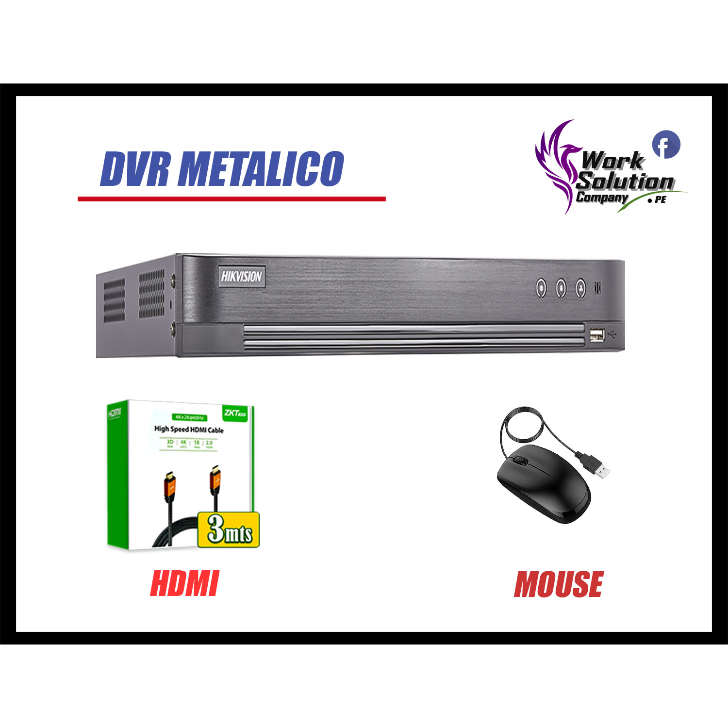 CÁMARA SEGURIDAD HIKVISION KIT 8 5MP 3K NOCHE COLOR VU AUDIO INCORPORADO HDMI 3M DISCO 1TB WD - 3