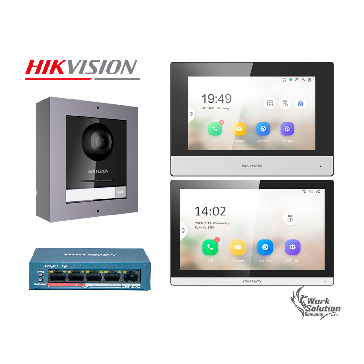 KIT VIDEOPORTERO IP HIKVISION DS-KIS602 CÁMARA 2MP APP LLAMADA 1 MONITOR - 1