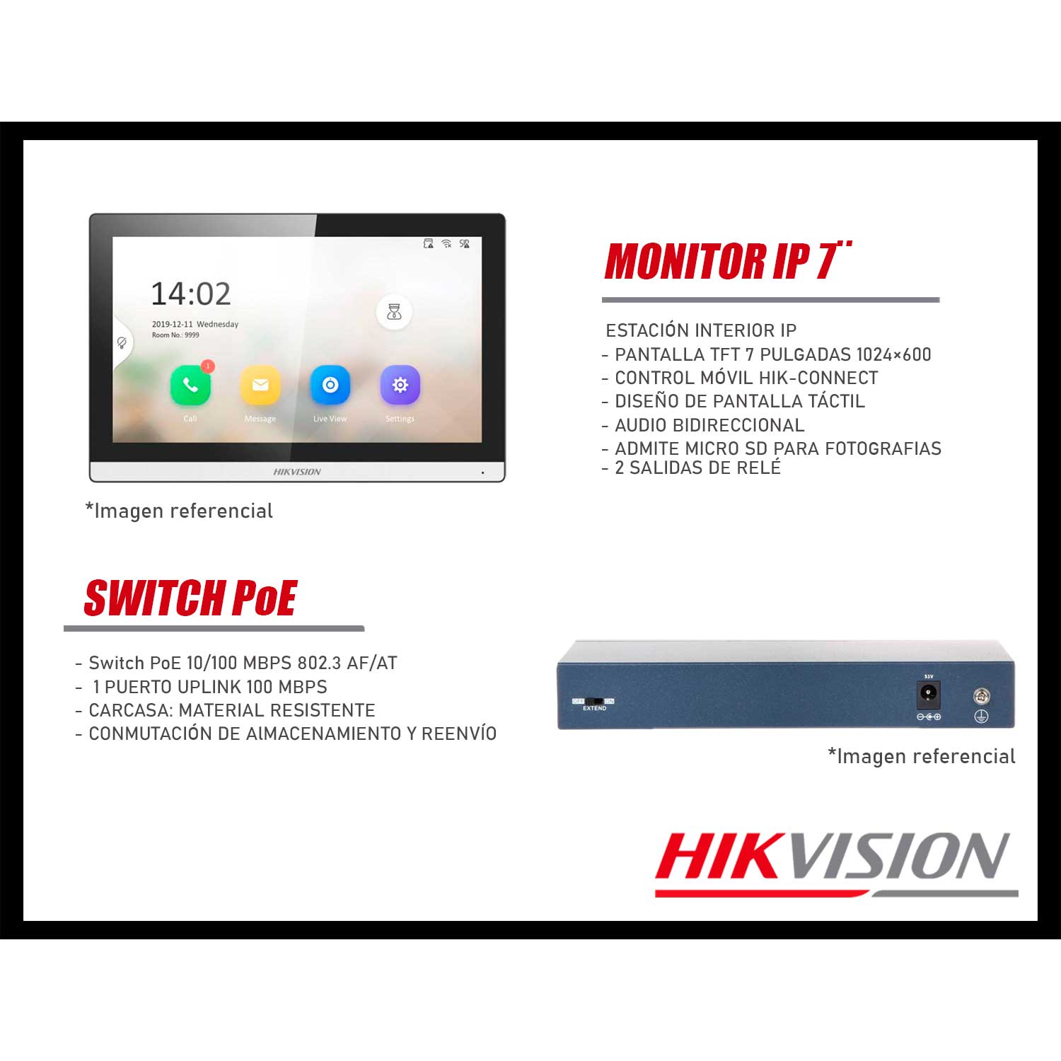 FRENTE DE VIDEOPORTERO HIKVISION DS-KD8003 CÁMARA OJO PEZ 2MP BOTÓN LLAMADA 6 PANTALLAS - 5