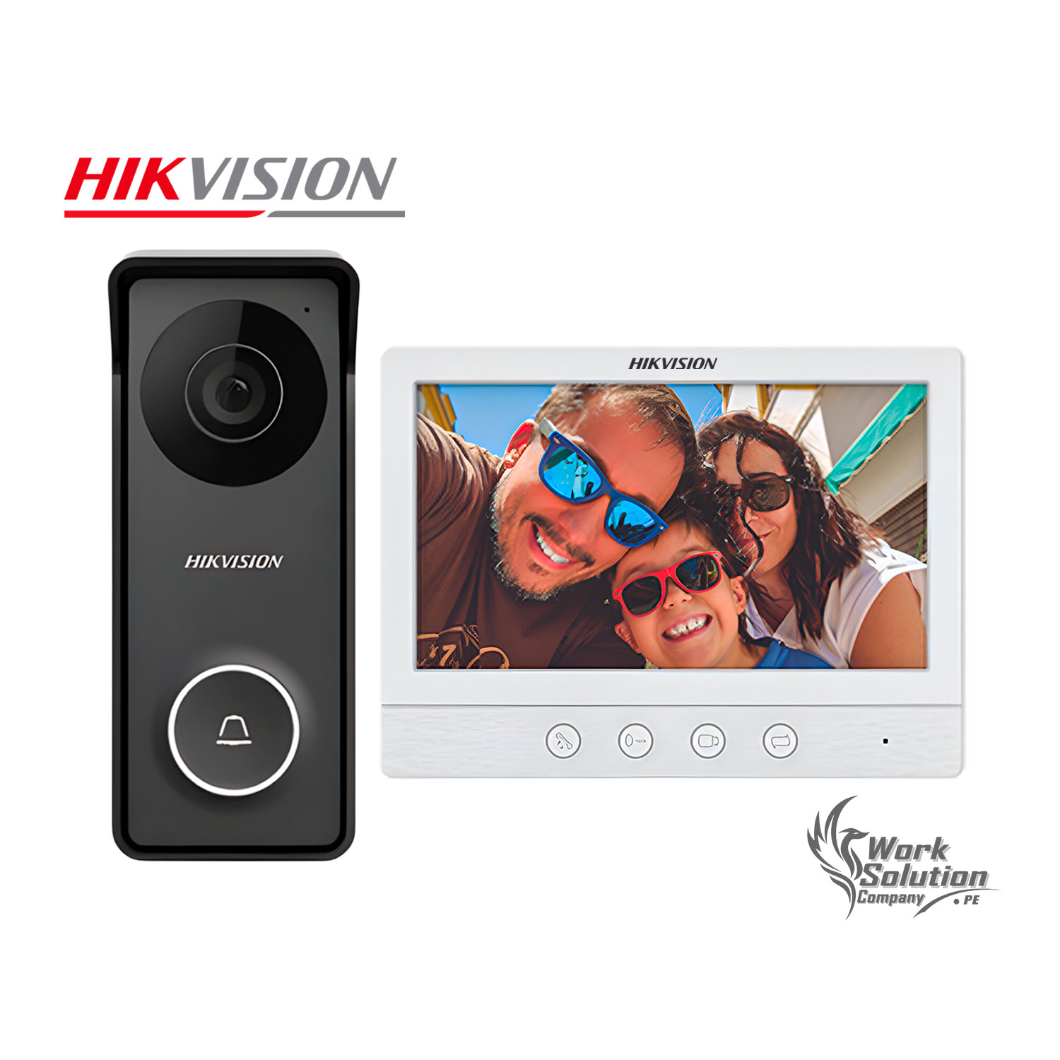 KIT VIDEOPORTERO ANALÓGICO HIKVISION DS-KIS213 HD PANTALLA 7¨AUDIO BIDIRECCIONAL - 1