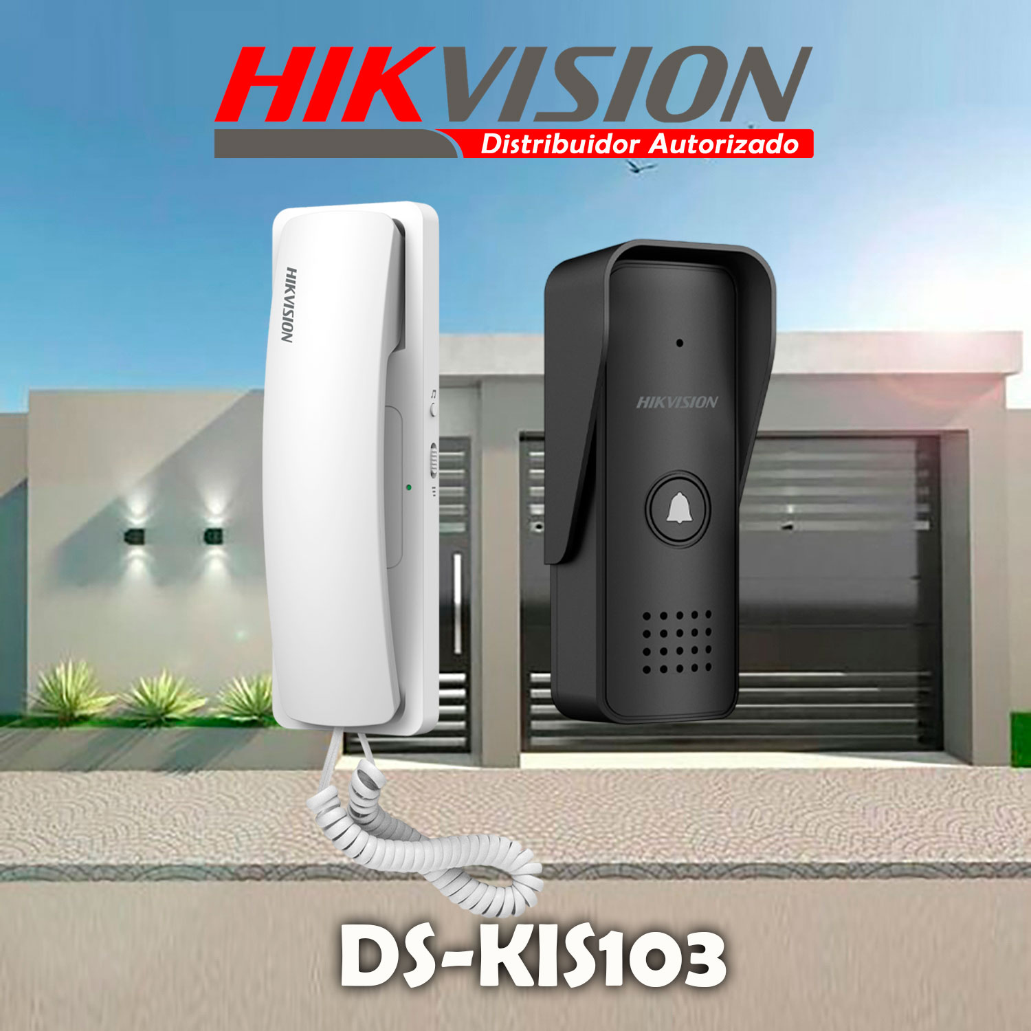 KIT INTERCOMUNICADOR ANALÓGICO HIKVISION DS-KIS103 AUDIO BIDIRECCIONAL - 2