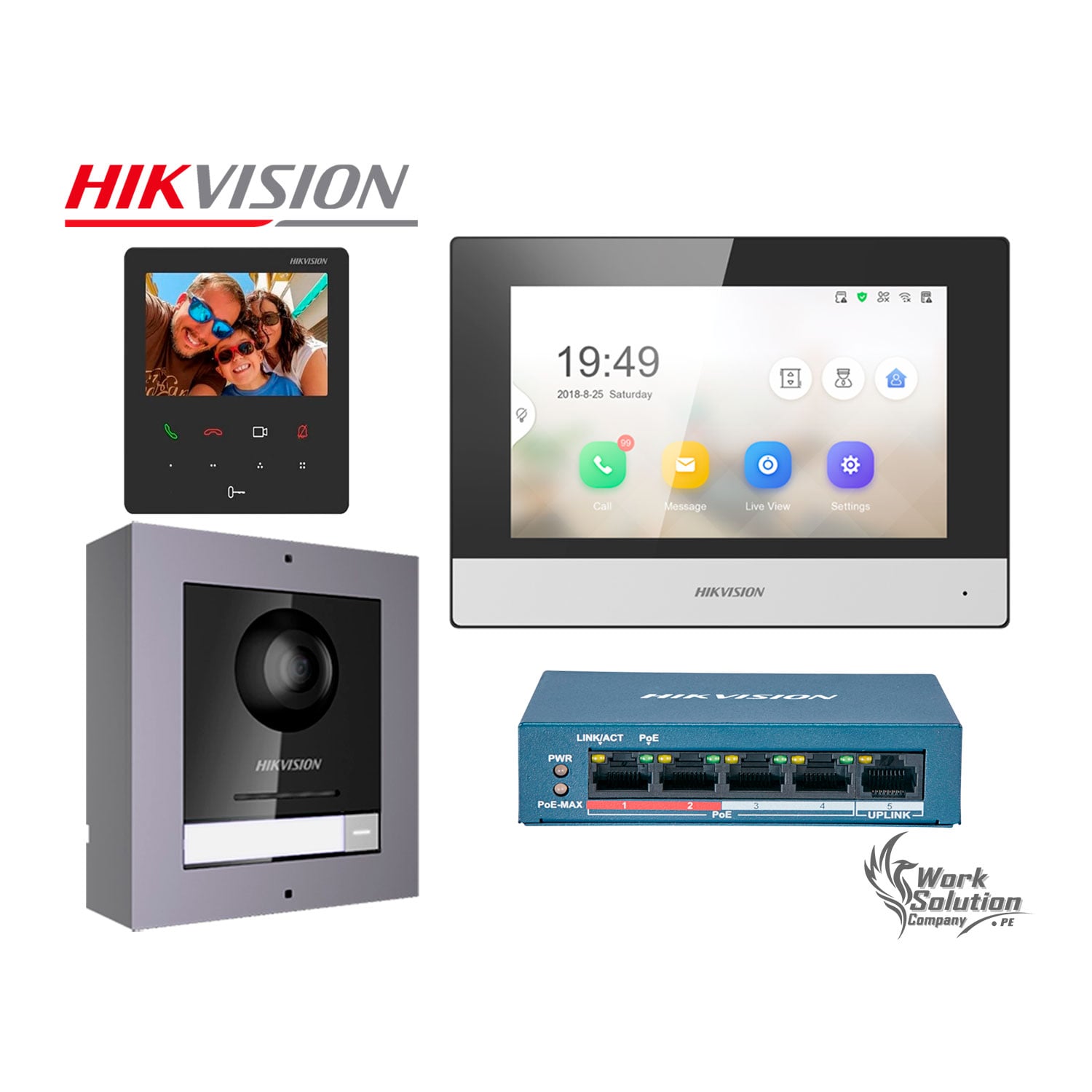KIT VIDEOPORTERO IP HIKVISION DS-KIS602 CÁMARA 2MP APP LLAMADA 1 MONITOR 4.3' - 1