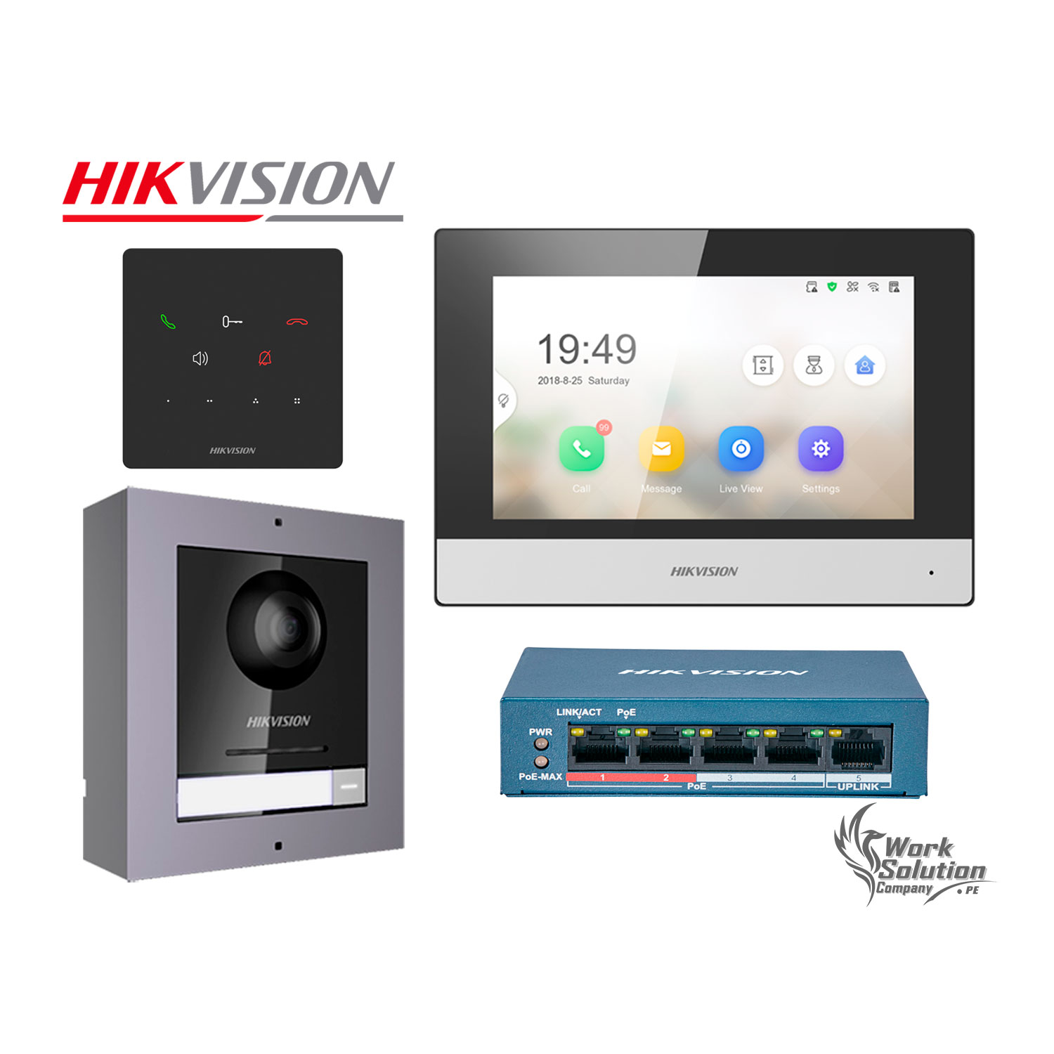 KIT VIDEOPORTERO IP HIKVISION DS-KIS602 CÁMARA 2MP APP LLAMADA 1 ANEXO - 1