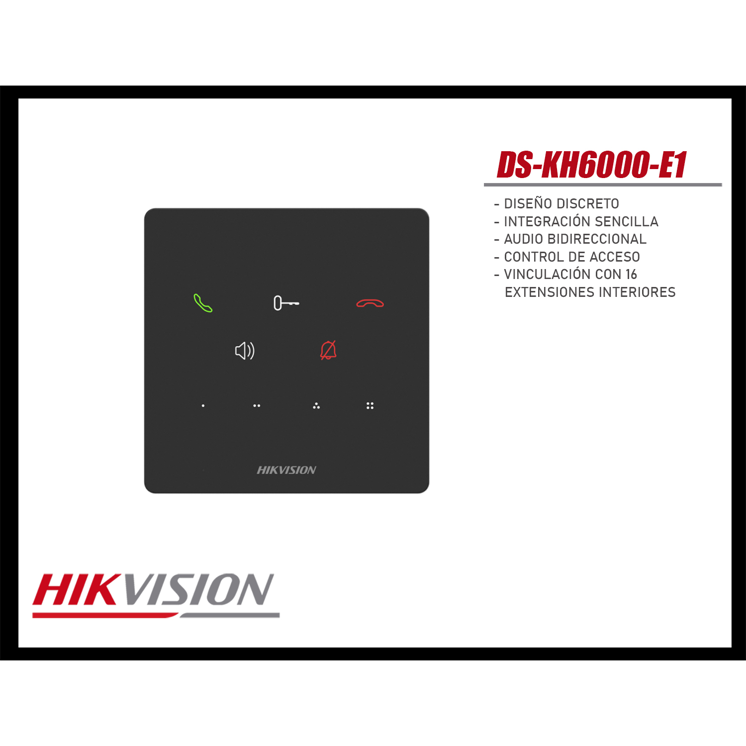 KIT VIDEOPORTERO IP HIKVISION DS-KIS602 CÁMARA 2MP APP LLAMADA 1 ANEXO - 5